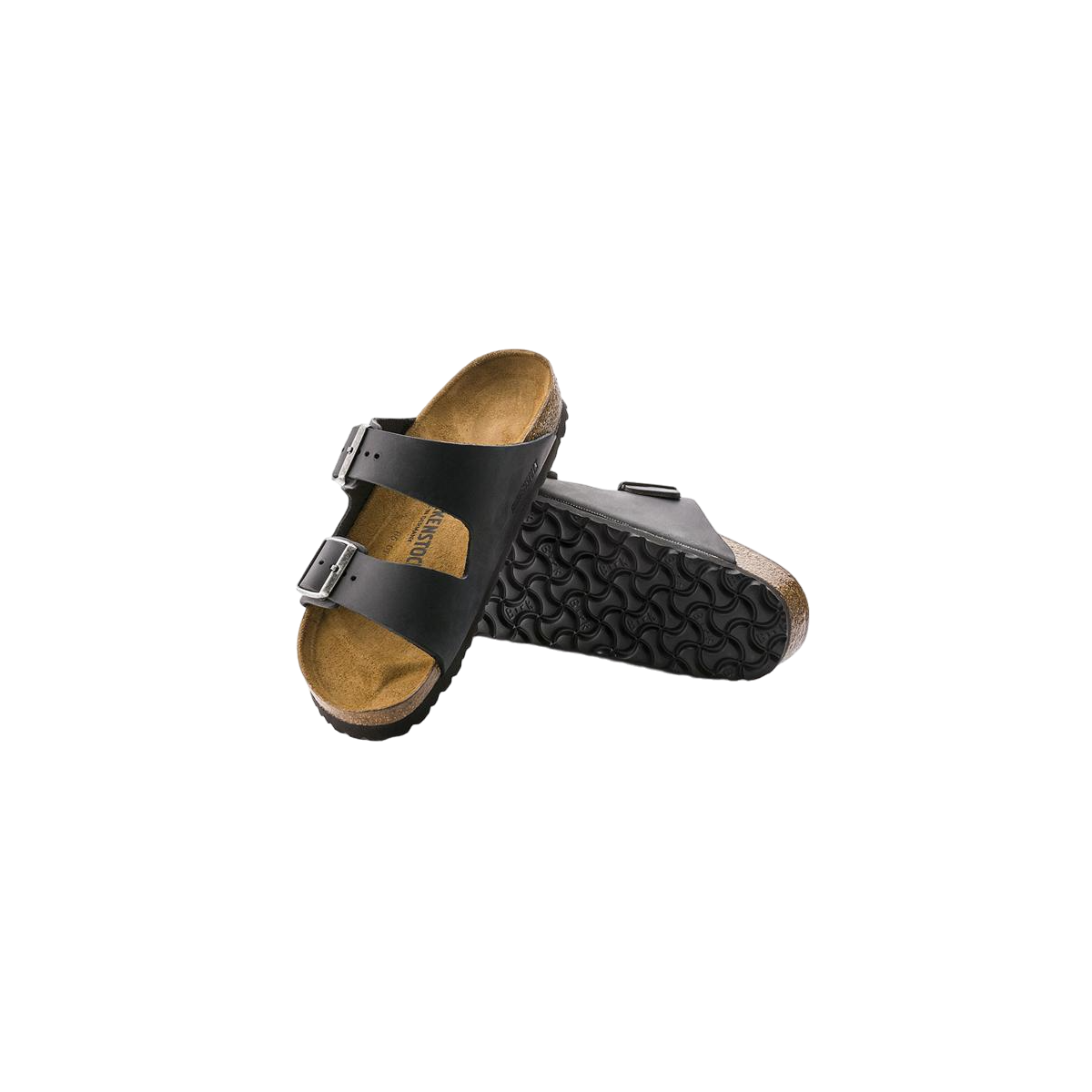 Faux leather sandals BIRKENSTOCK Black