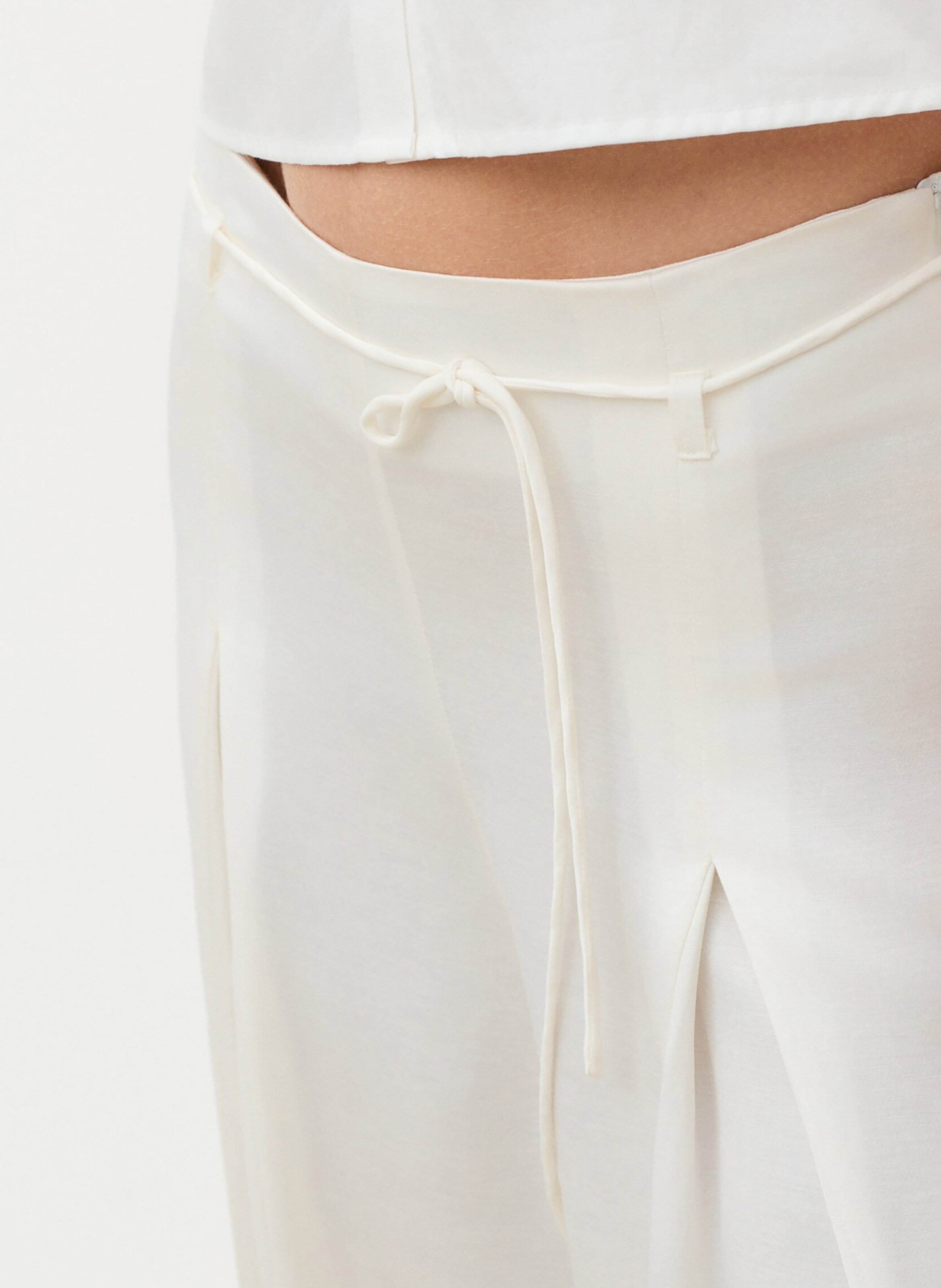Fluid wide-leg pants CAROLL Beige