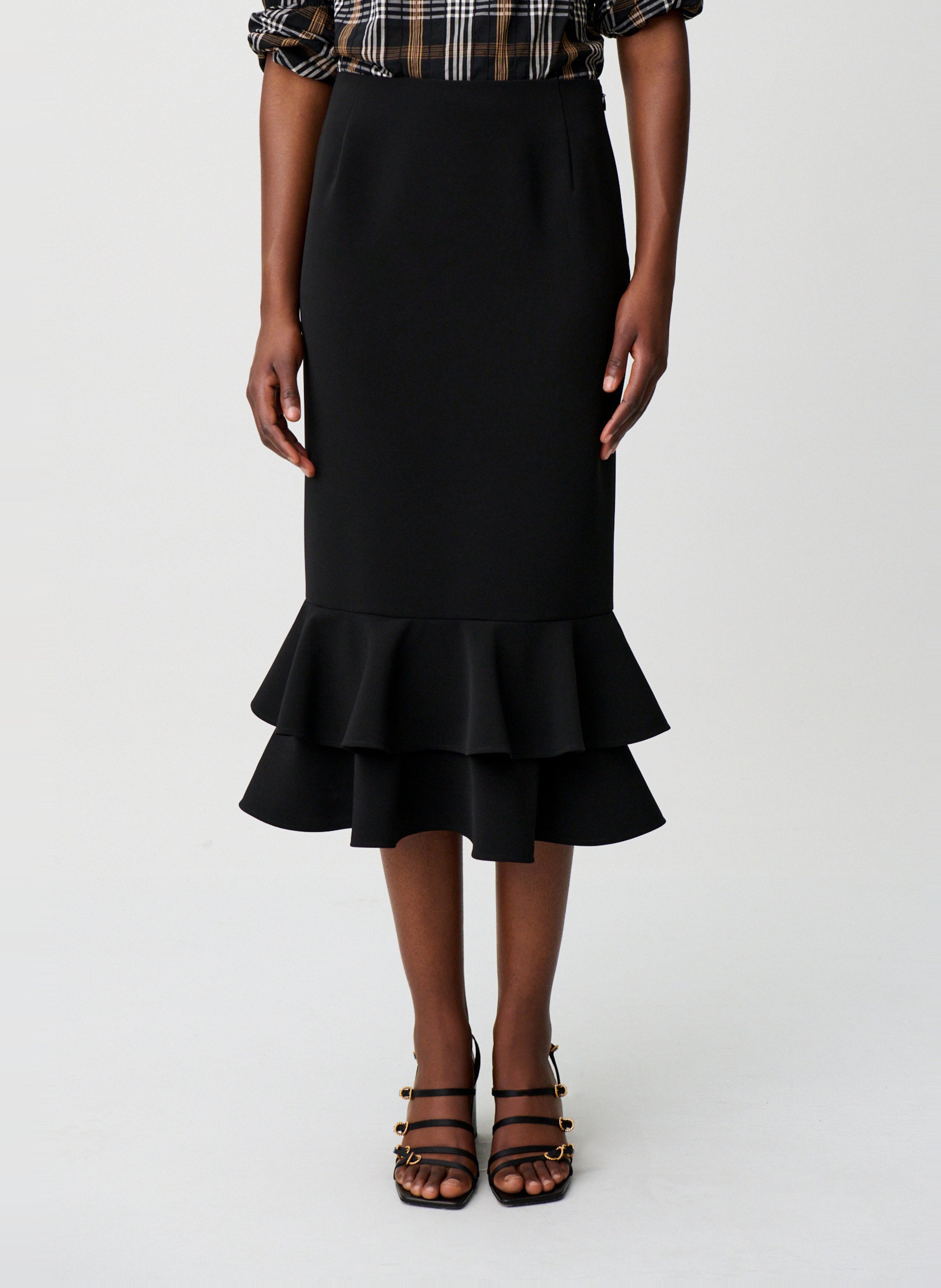 Ausgestellter Midirock CLAUDIE PIERLOT Schwarz