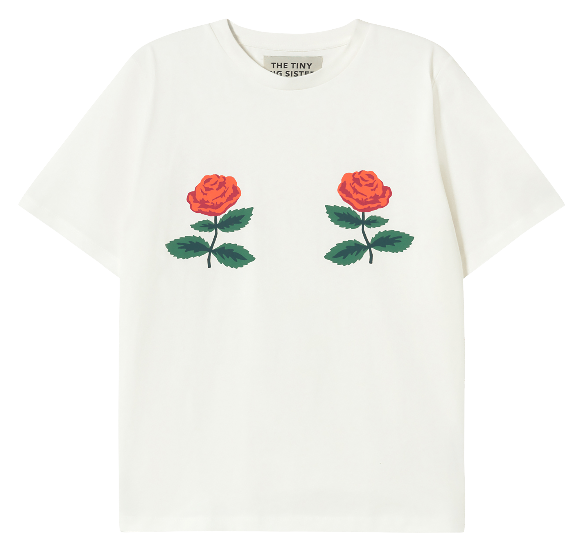 Rundhals-T-Shirt aus Baumwolle THE TINY BIG SISTER Weiss