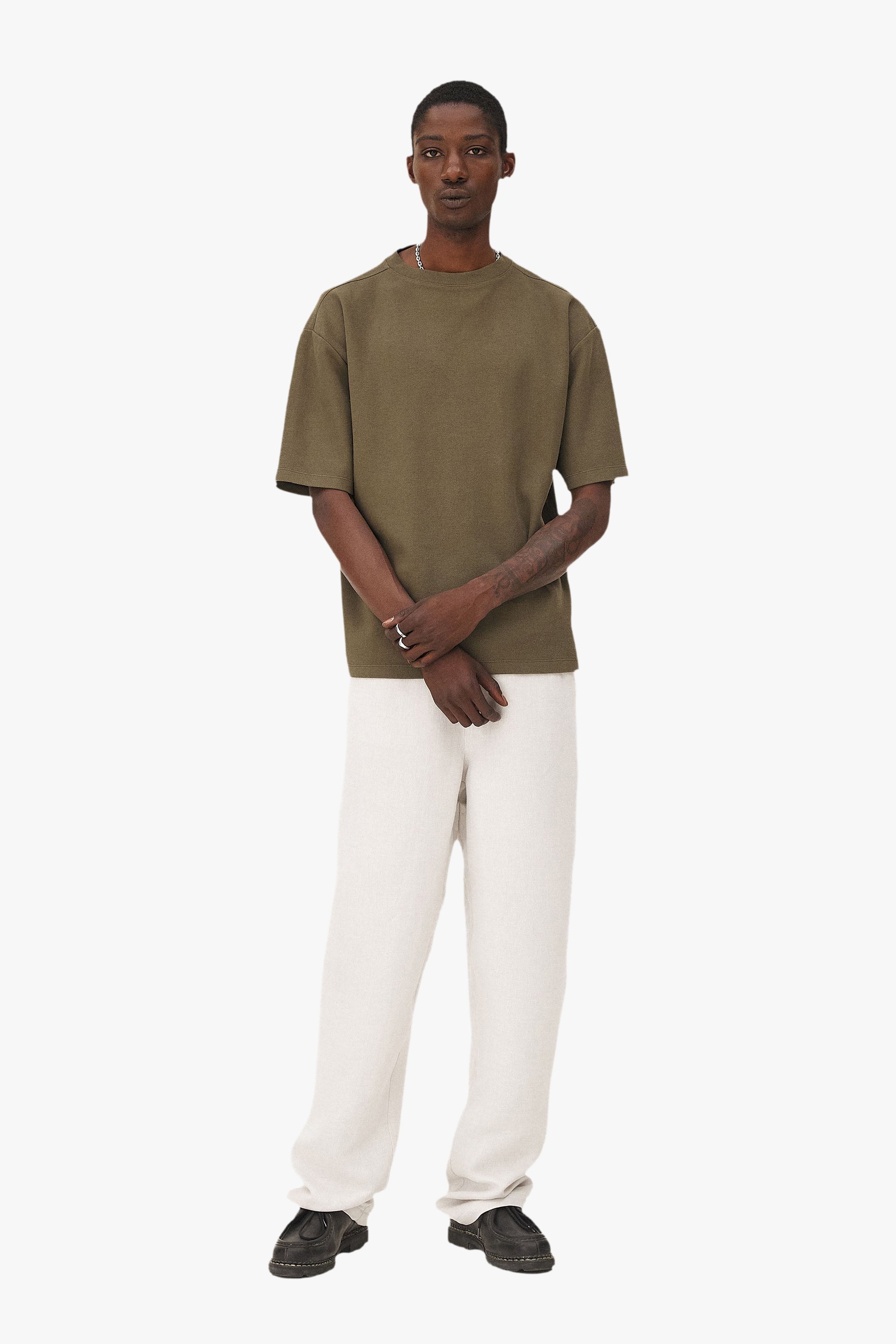 Elasticated relaxed Michigan pants | Grey Noyoco Men