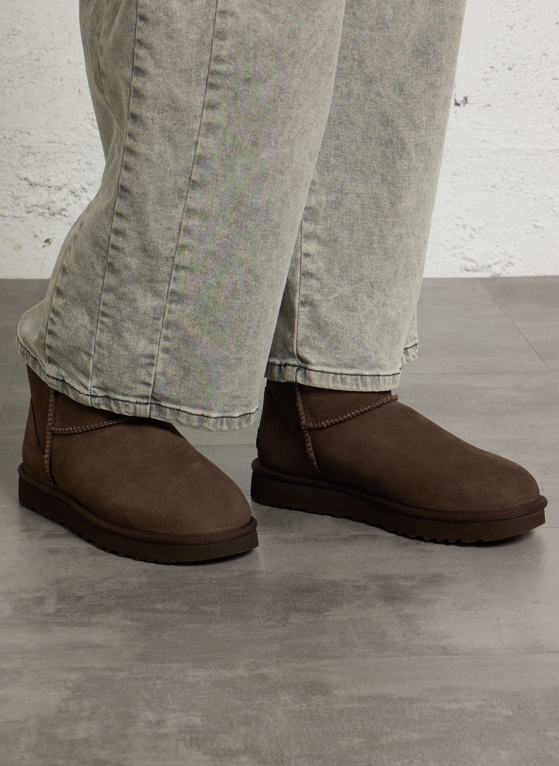 Boots en cuir velours UGG Marron
