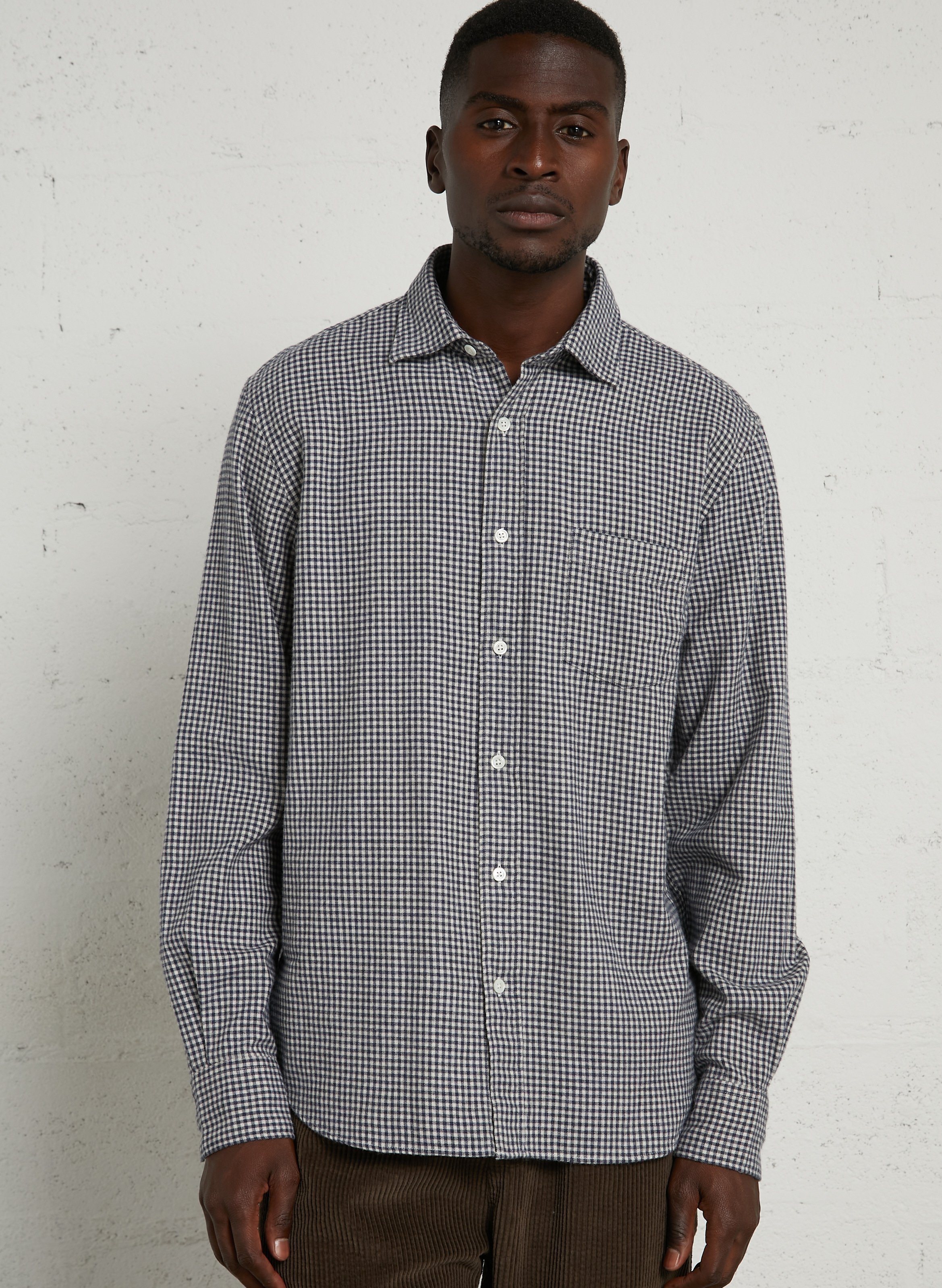 Chemise col classique en coton HARTFORD Bleu