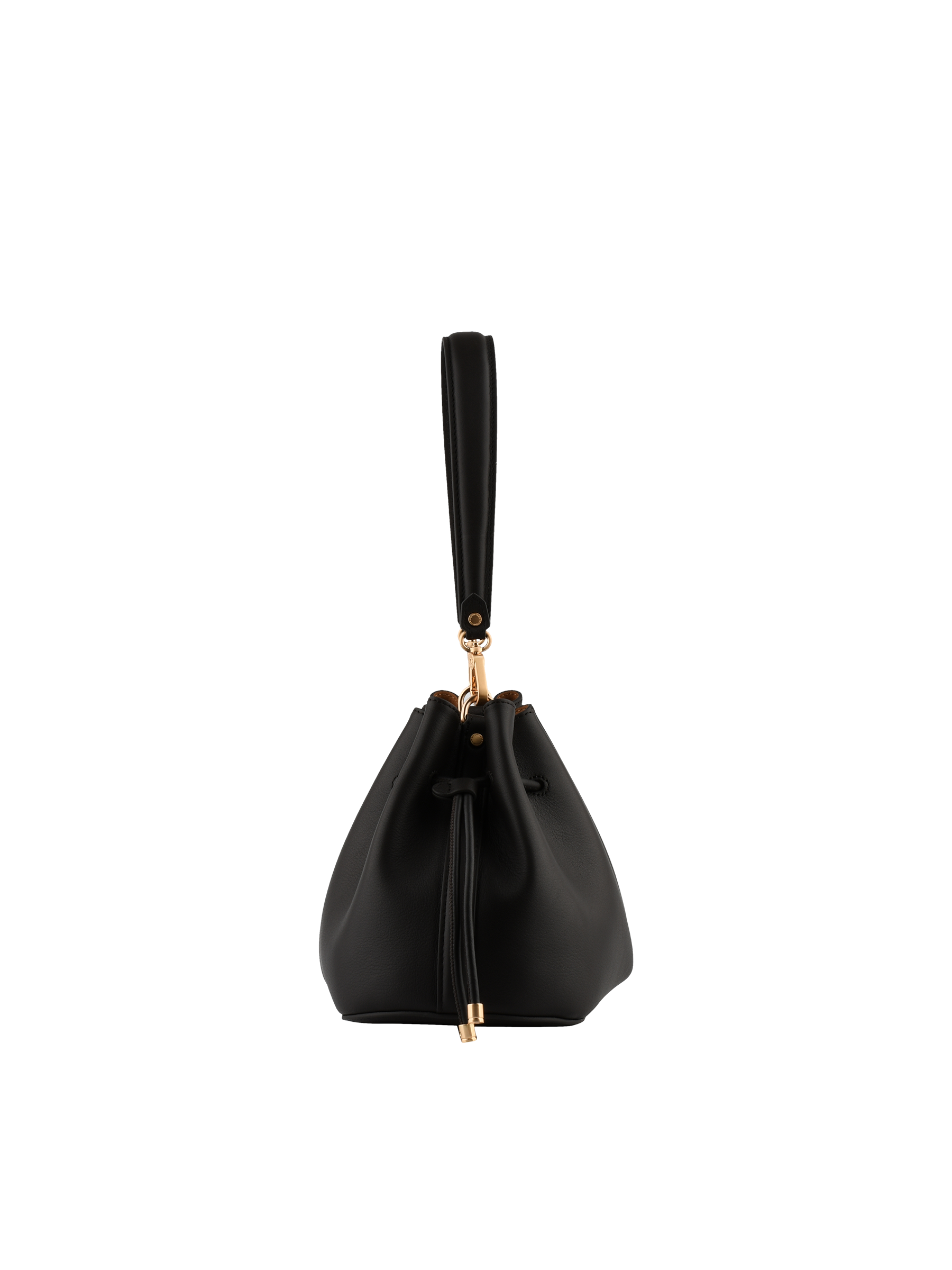Sac porté épaule en cuir de vachette POURCHET Marron