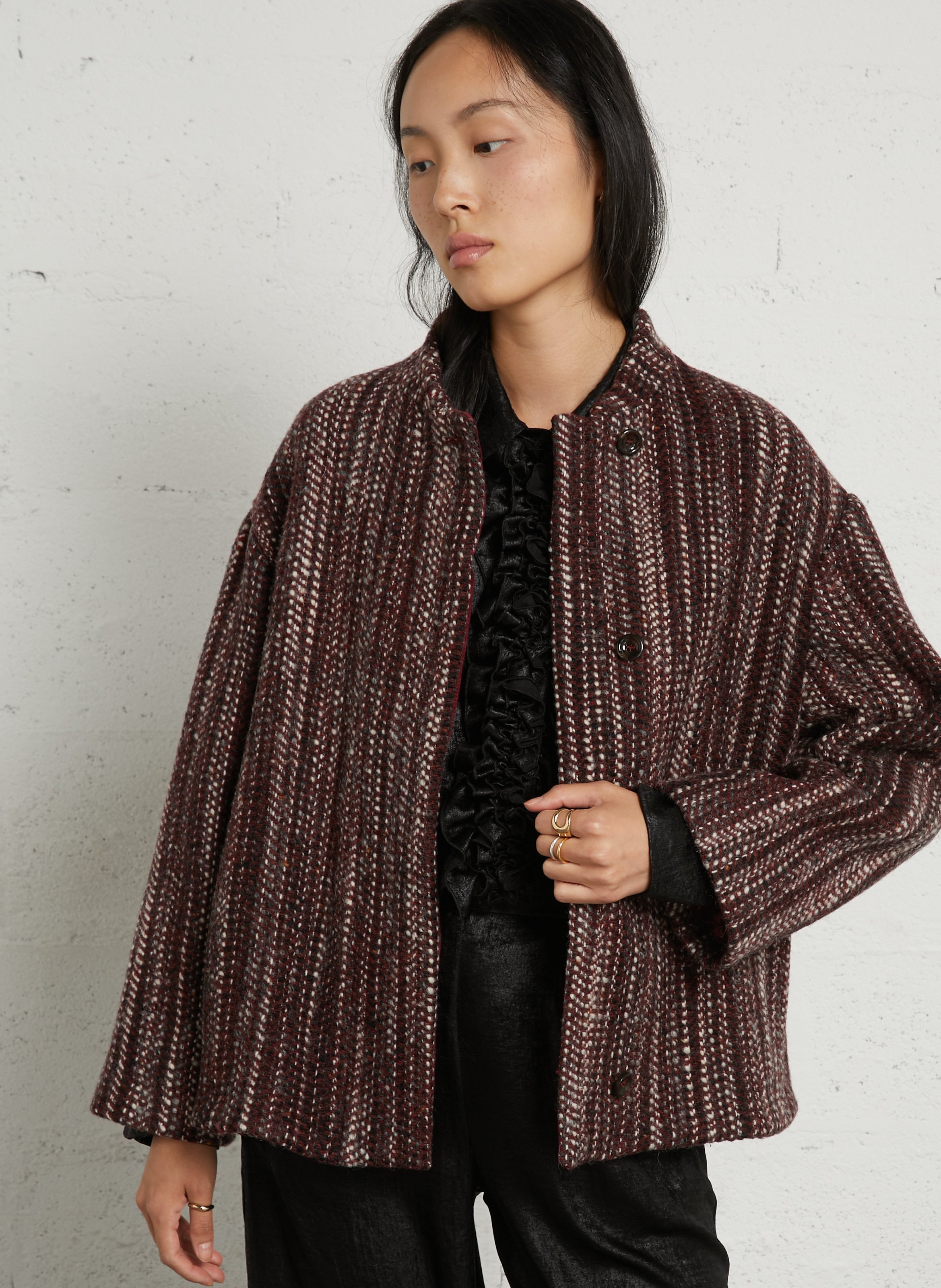 Oversized wool-blend jacket  MOMONI Red