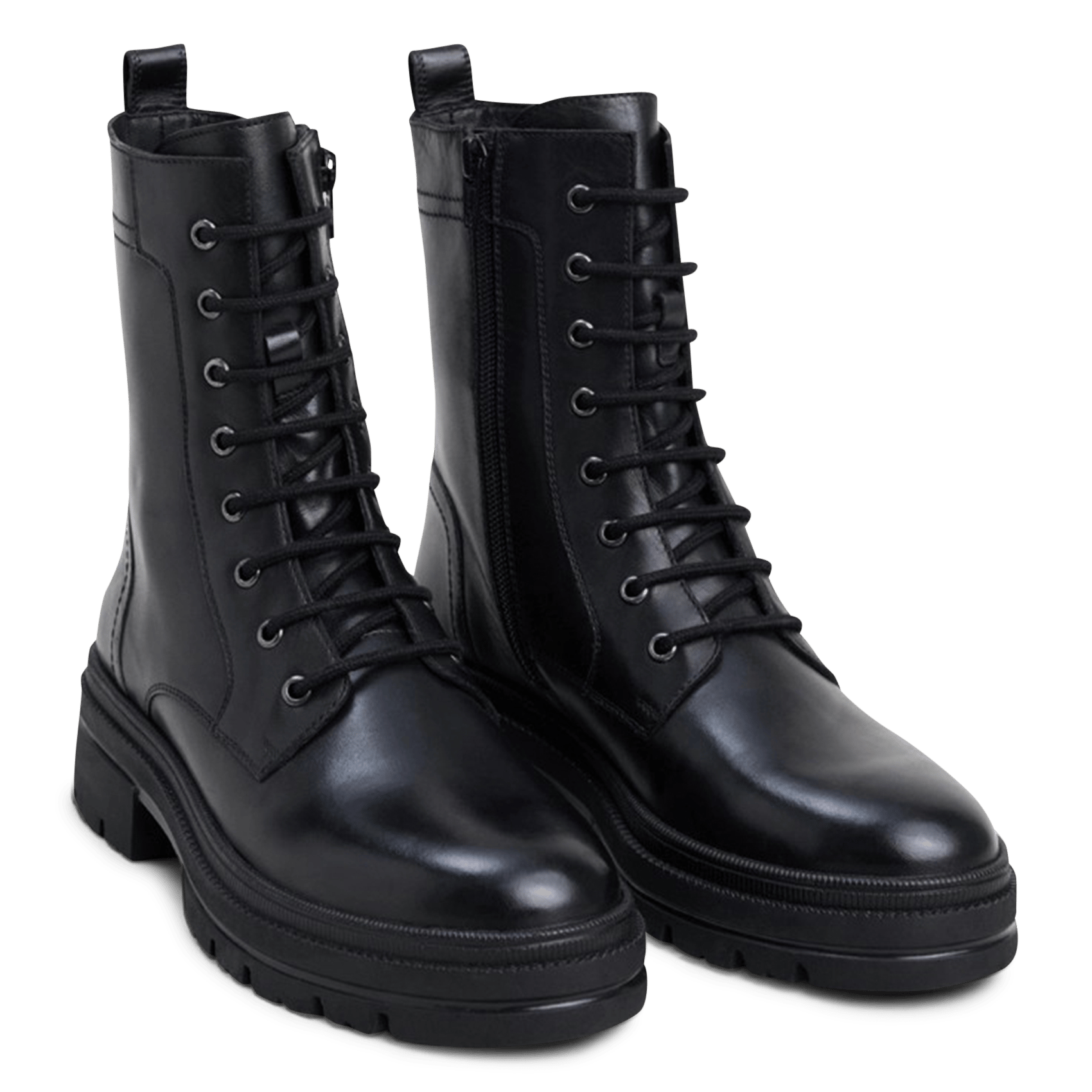 Boots à lacets en cuir JONAK Noir