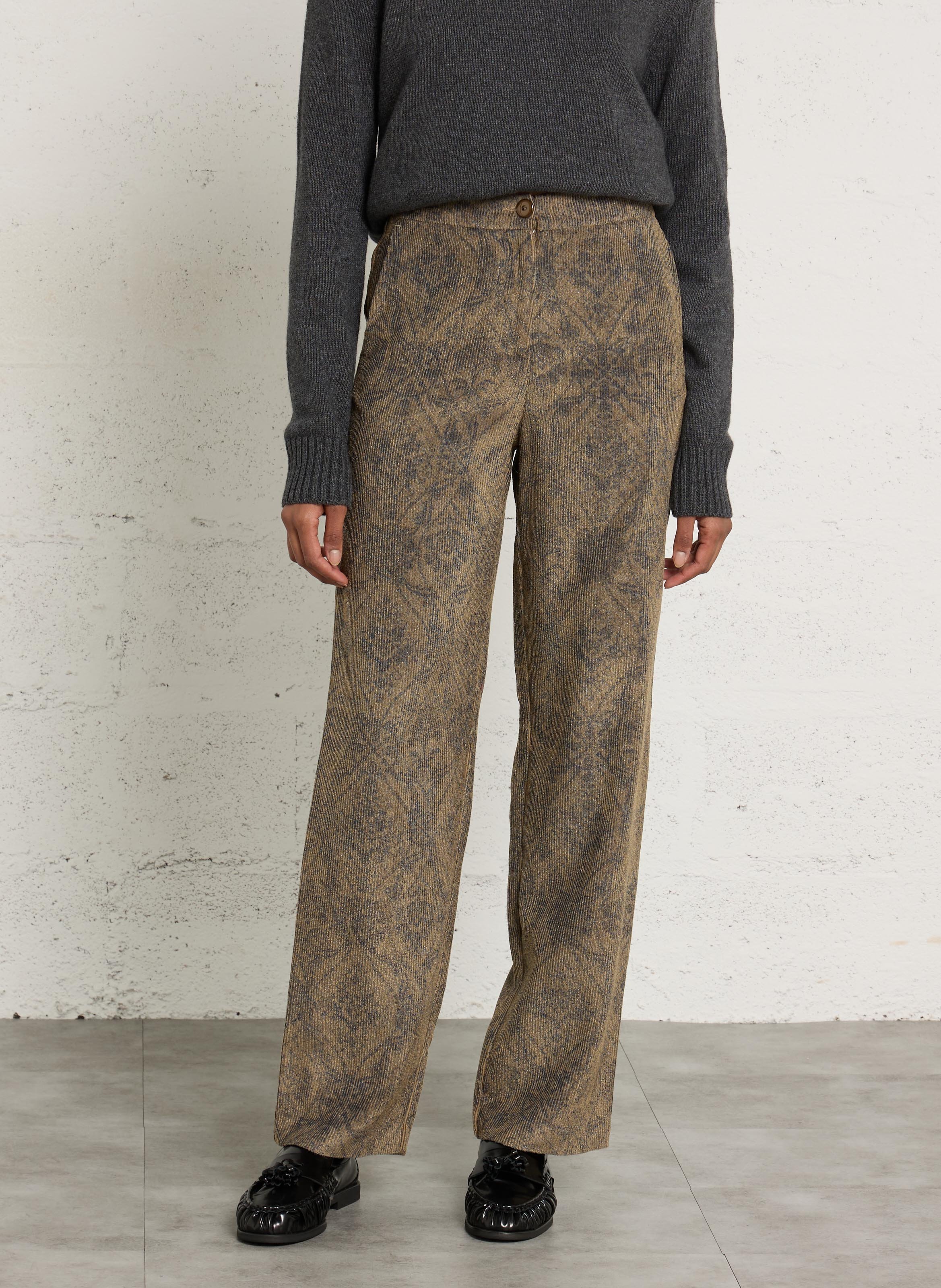 Pantalon carotte en velours côtelé MOMONI