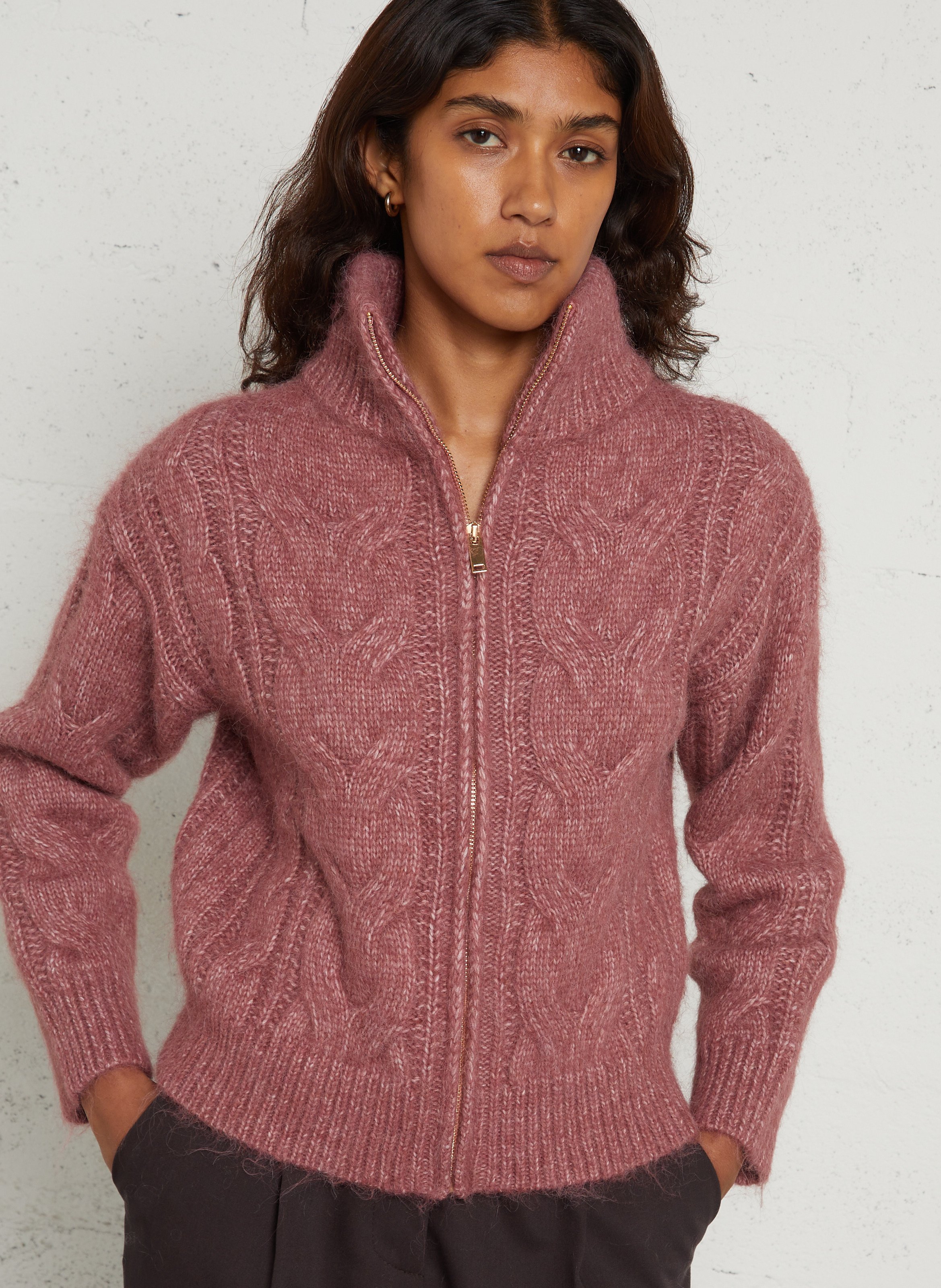 Gilet ample avec col montant  MAISON 123 Rose