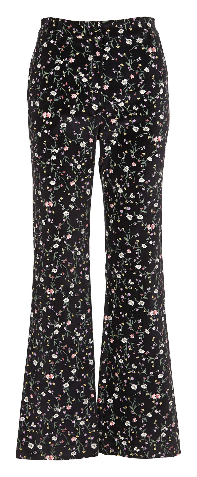 Pantalon droit taille haute en coton PAUL AND JOE Noir