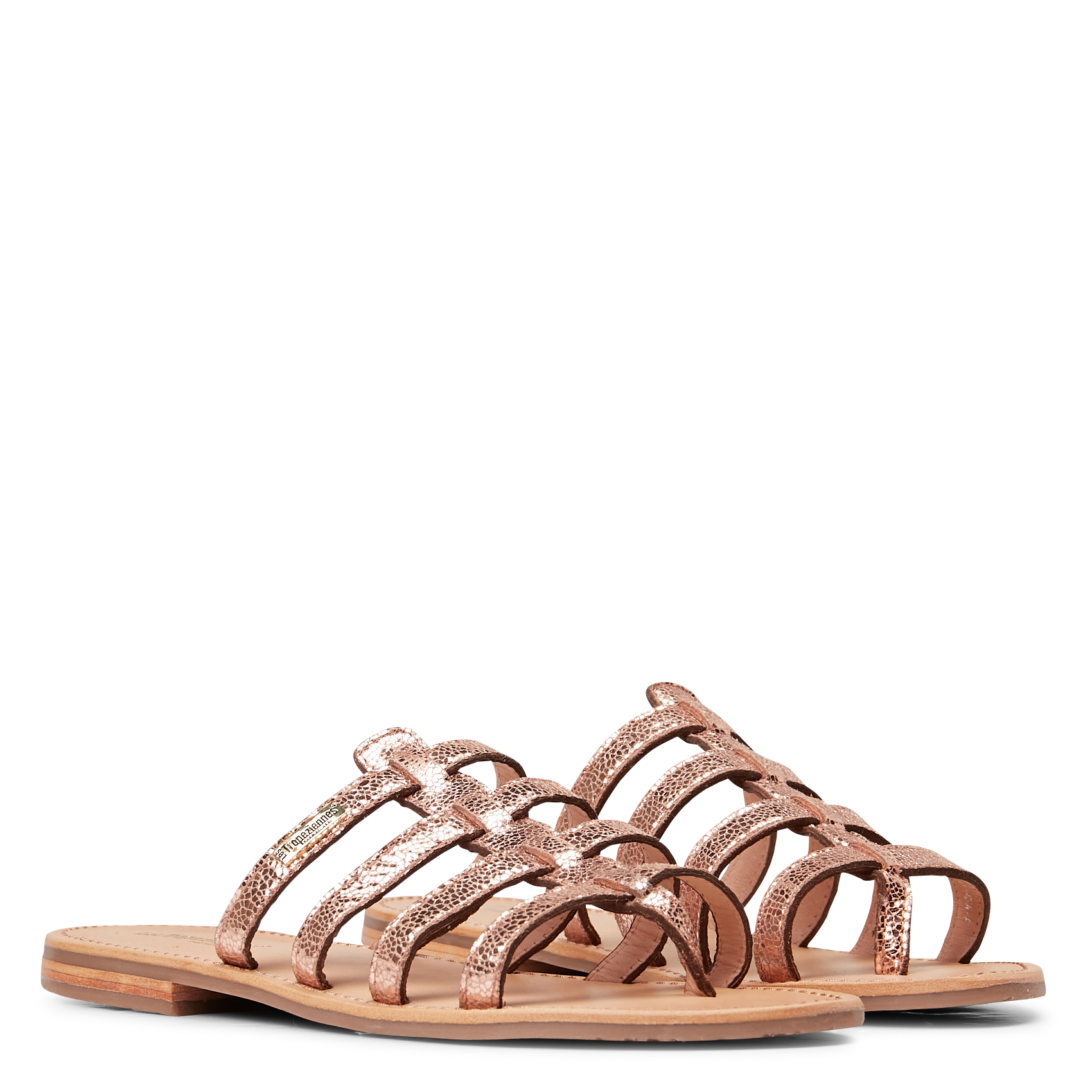 Mules plates en cuir LES TROPEZIENNES PAR M.BELARBI Blanc