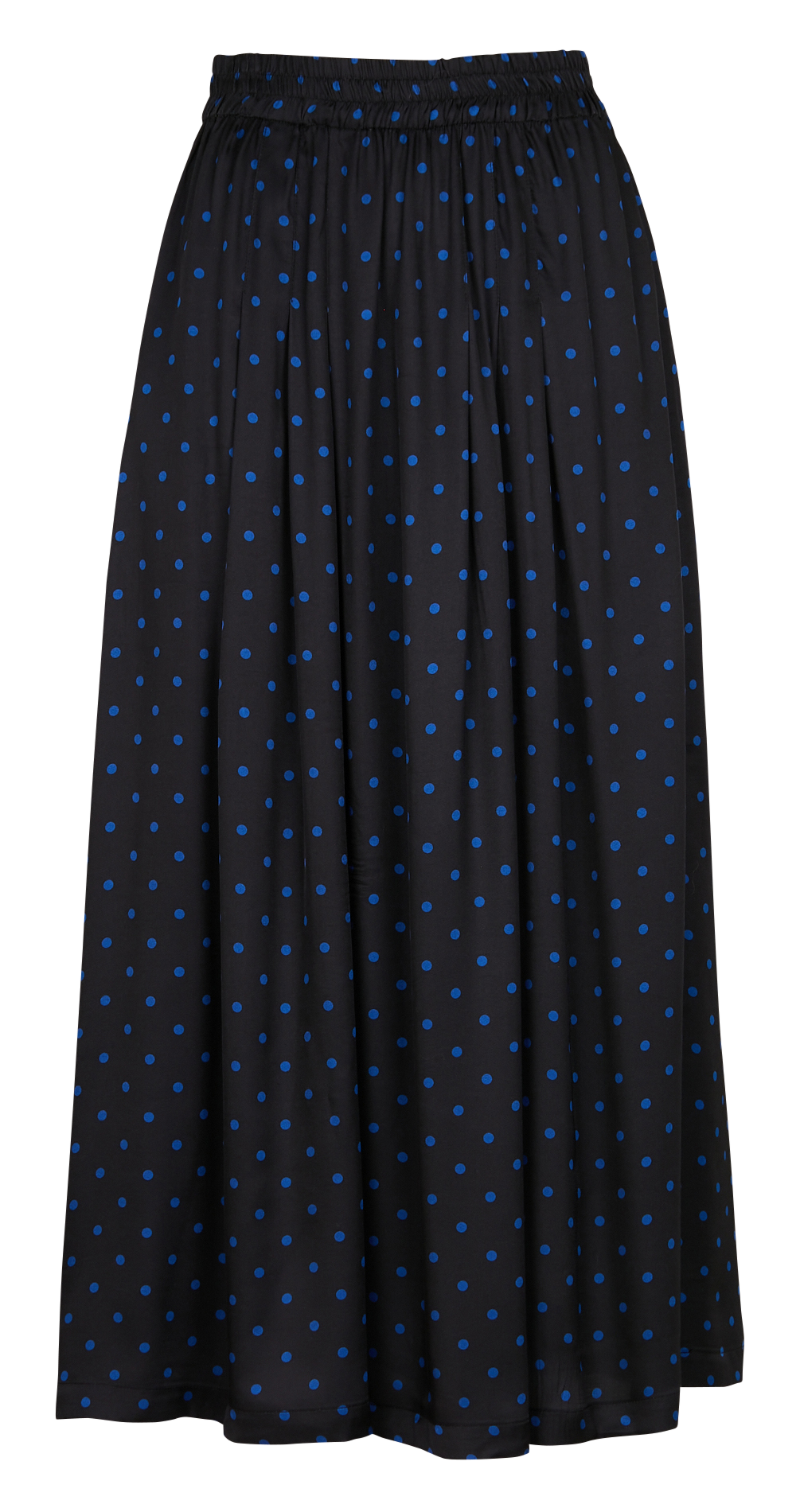 Lange geplooide satijnen rok SUZIE WINKLE Zwart