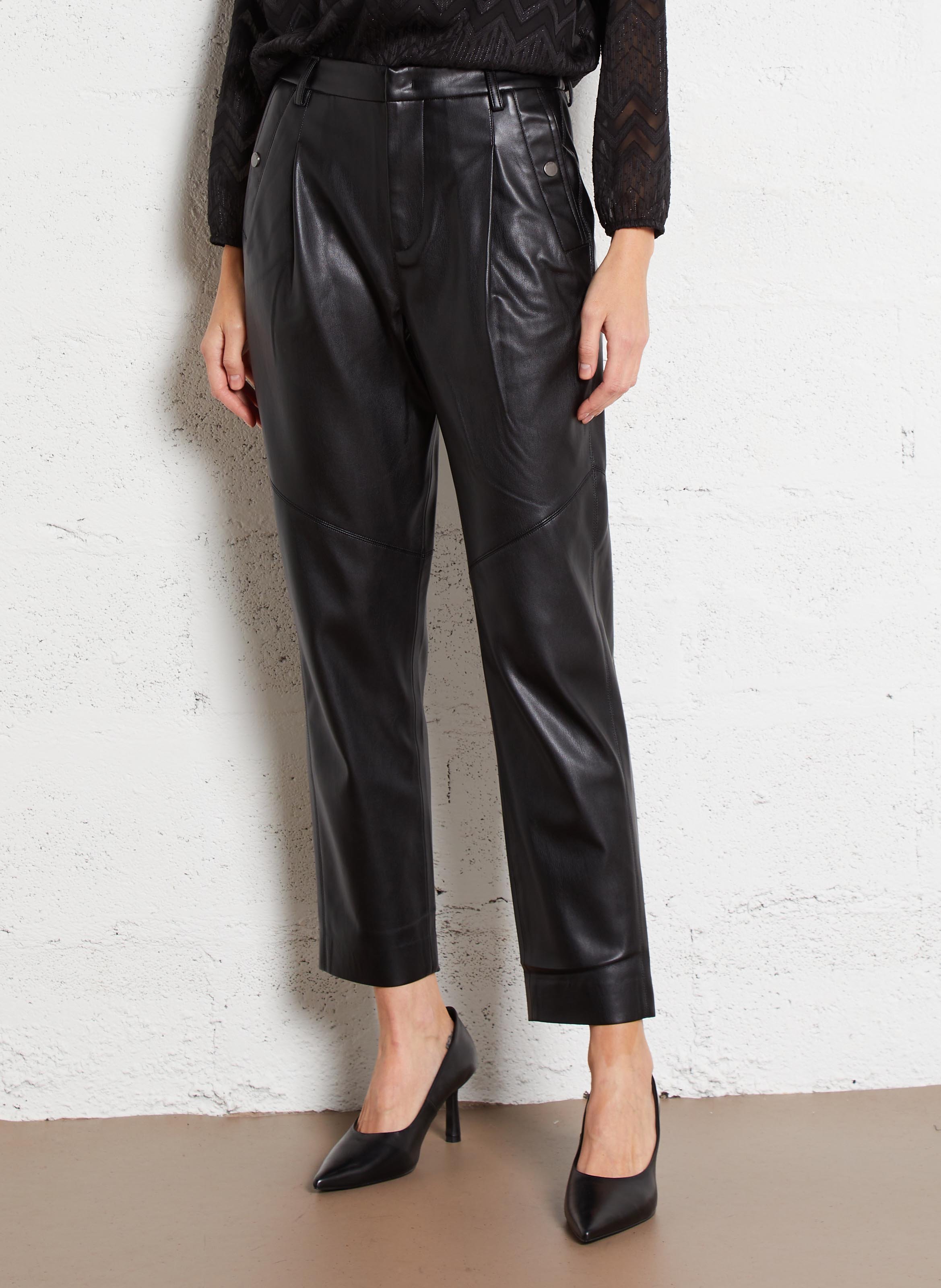 Pantalon carotte Noir