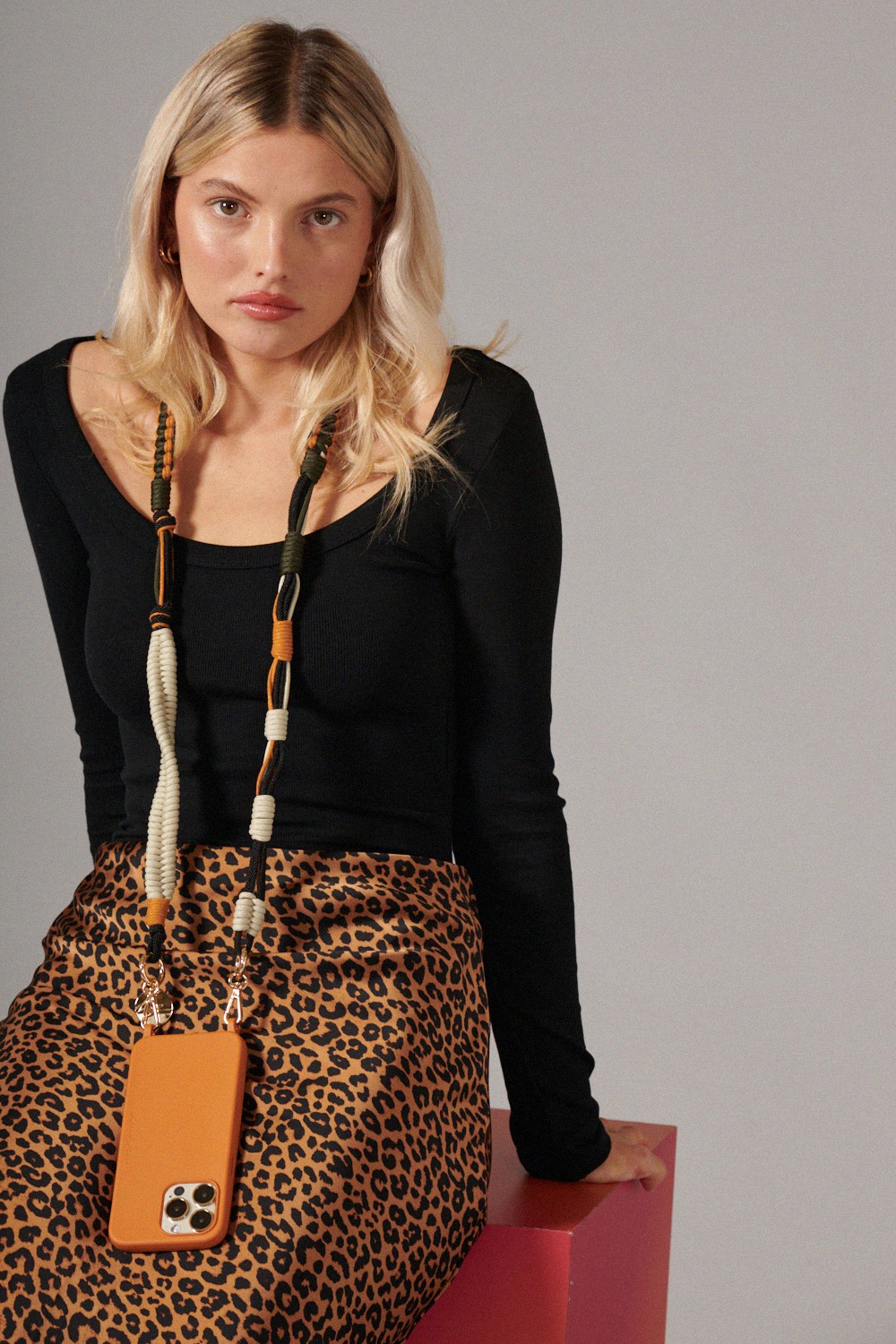 Cordon de téléphone en coton LA COQUE FRANCAISE Vert