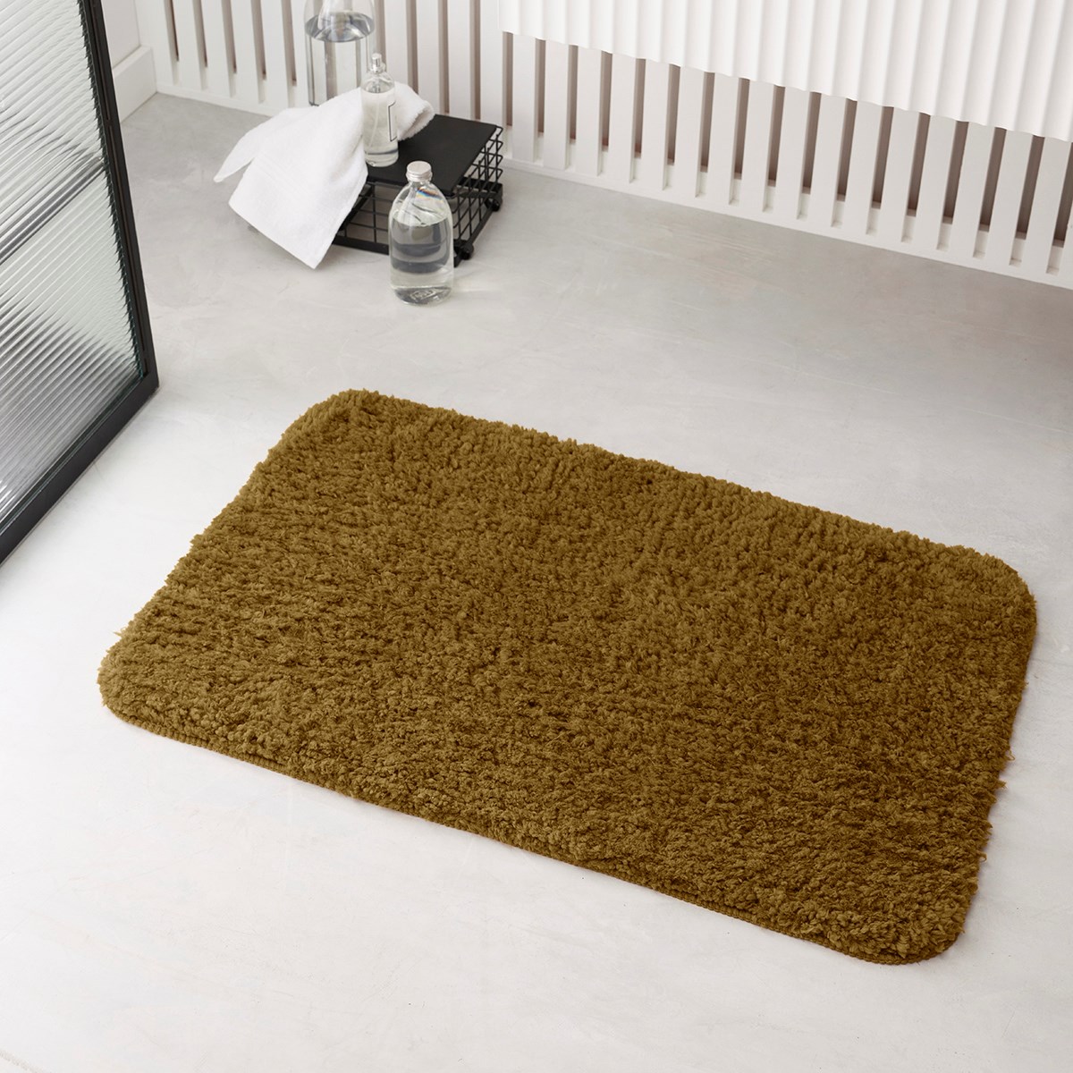 Tufted plain bath mat TODAY LINGE DE MAISON Brown