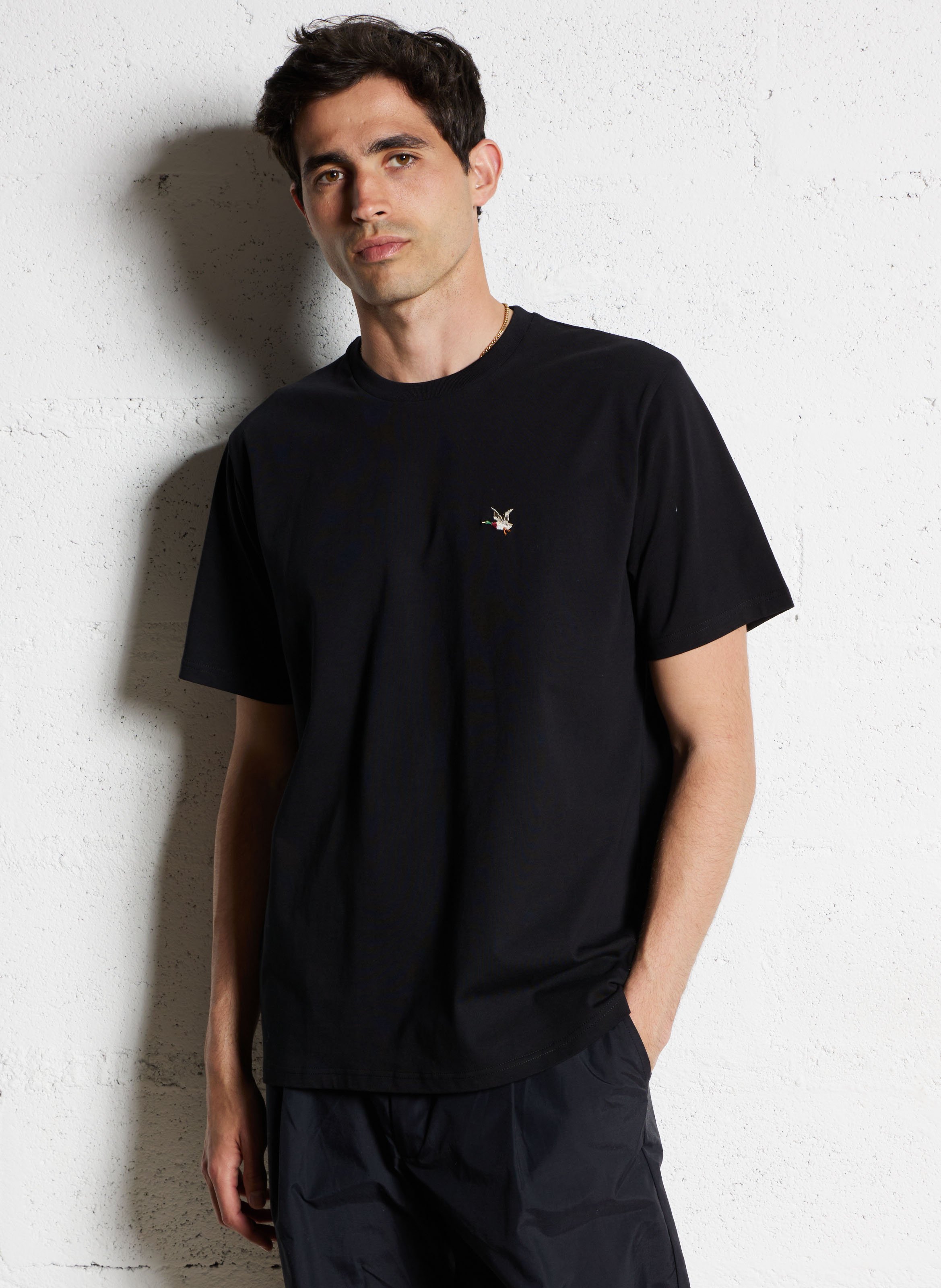 Straight screen-printed cotton T-shirt CHEVIGNON Black