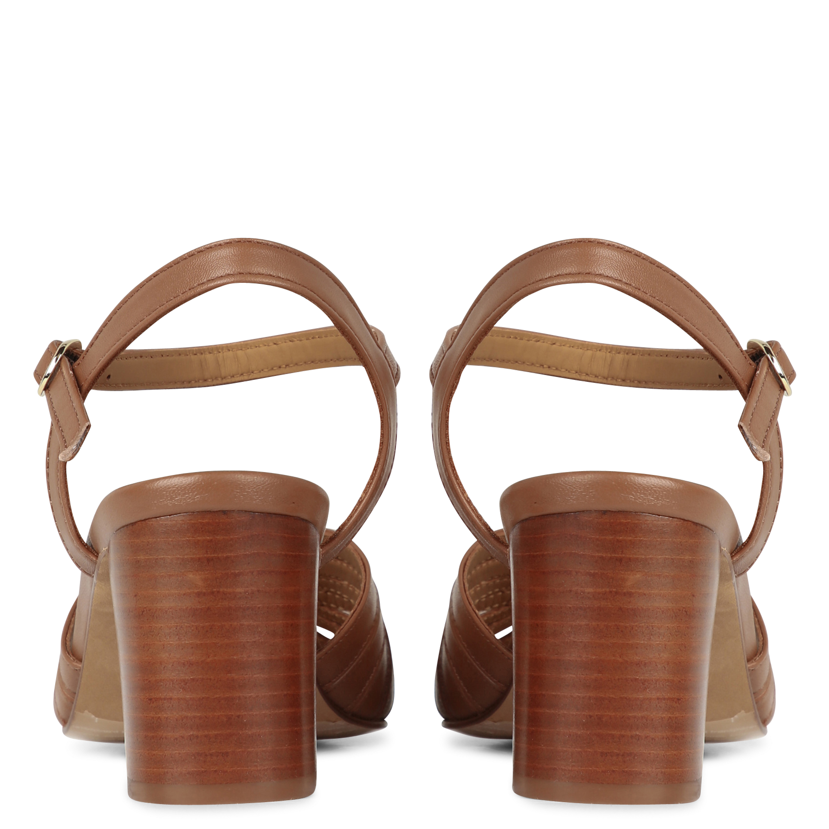 Flat leather mules BOBBIES Brown