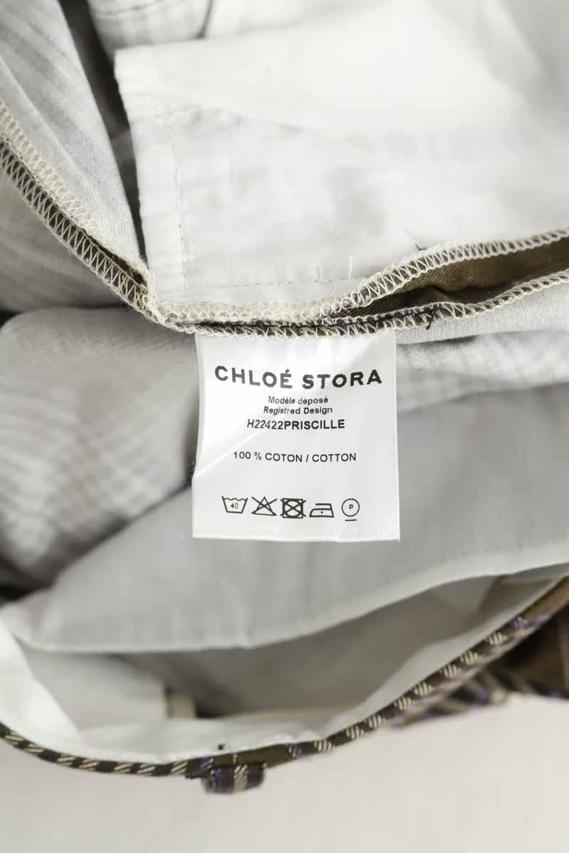 Slim-fit cotton cargo pants CHLOE STORA - SECONDE MAIN Khaki