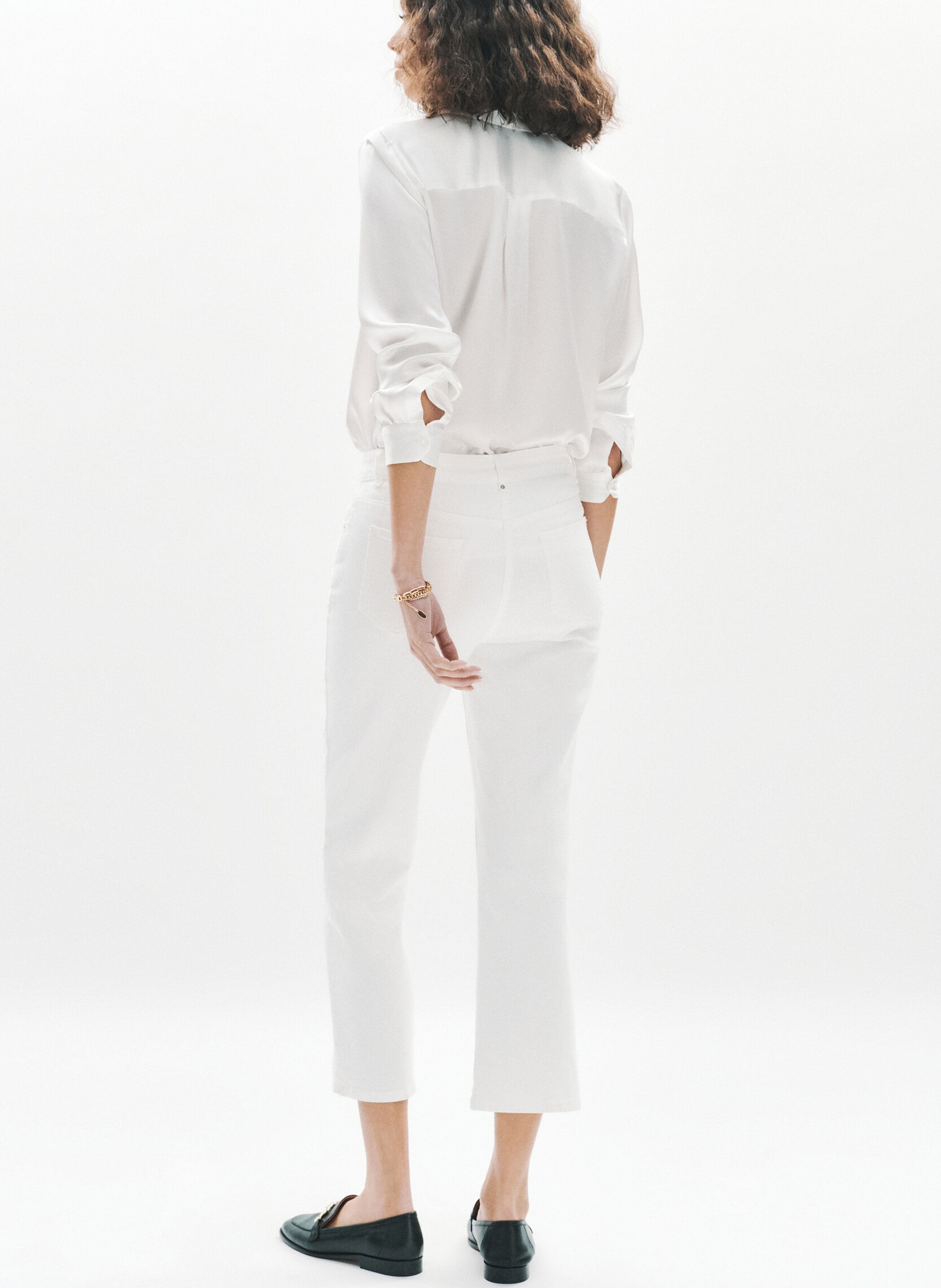 Straight-leg cotton-blend jeans CAROLL Beige