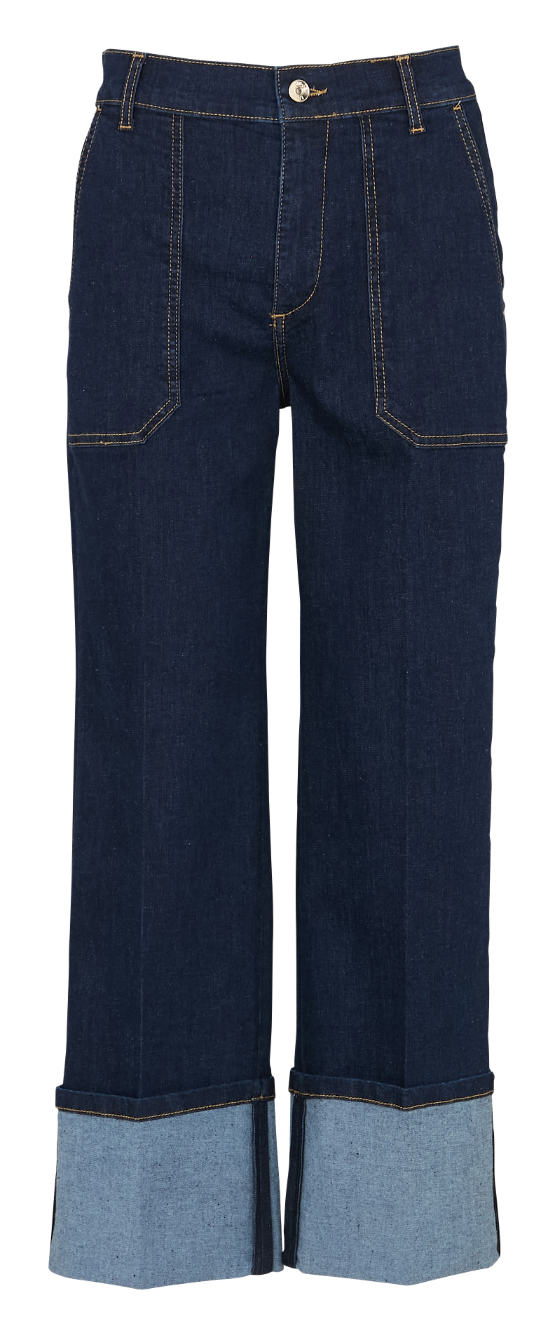 Gerade geschnittene Jeans mit umgeschlagenen Säumen LIU JO Blau