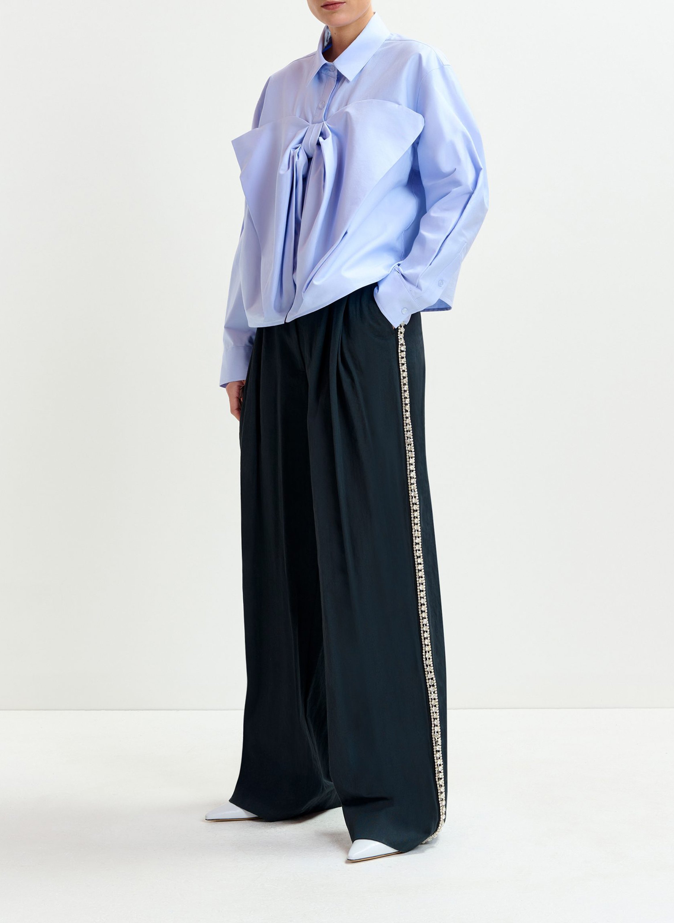 Chemise col classique en coton mélangé ESSENTIEL ANTWERP Bleu