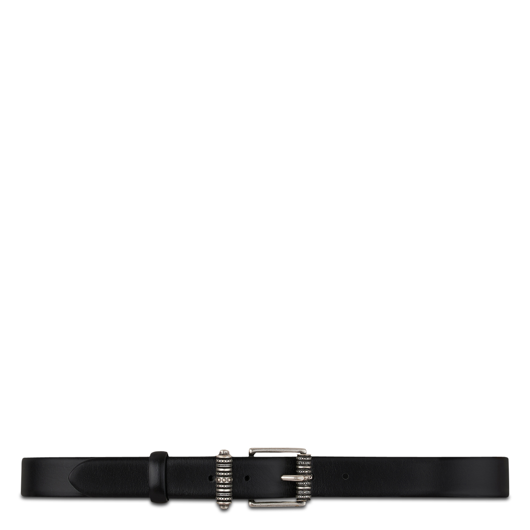 Ceinture à boucle en cuir BA&SH Noir