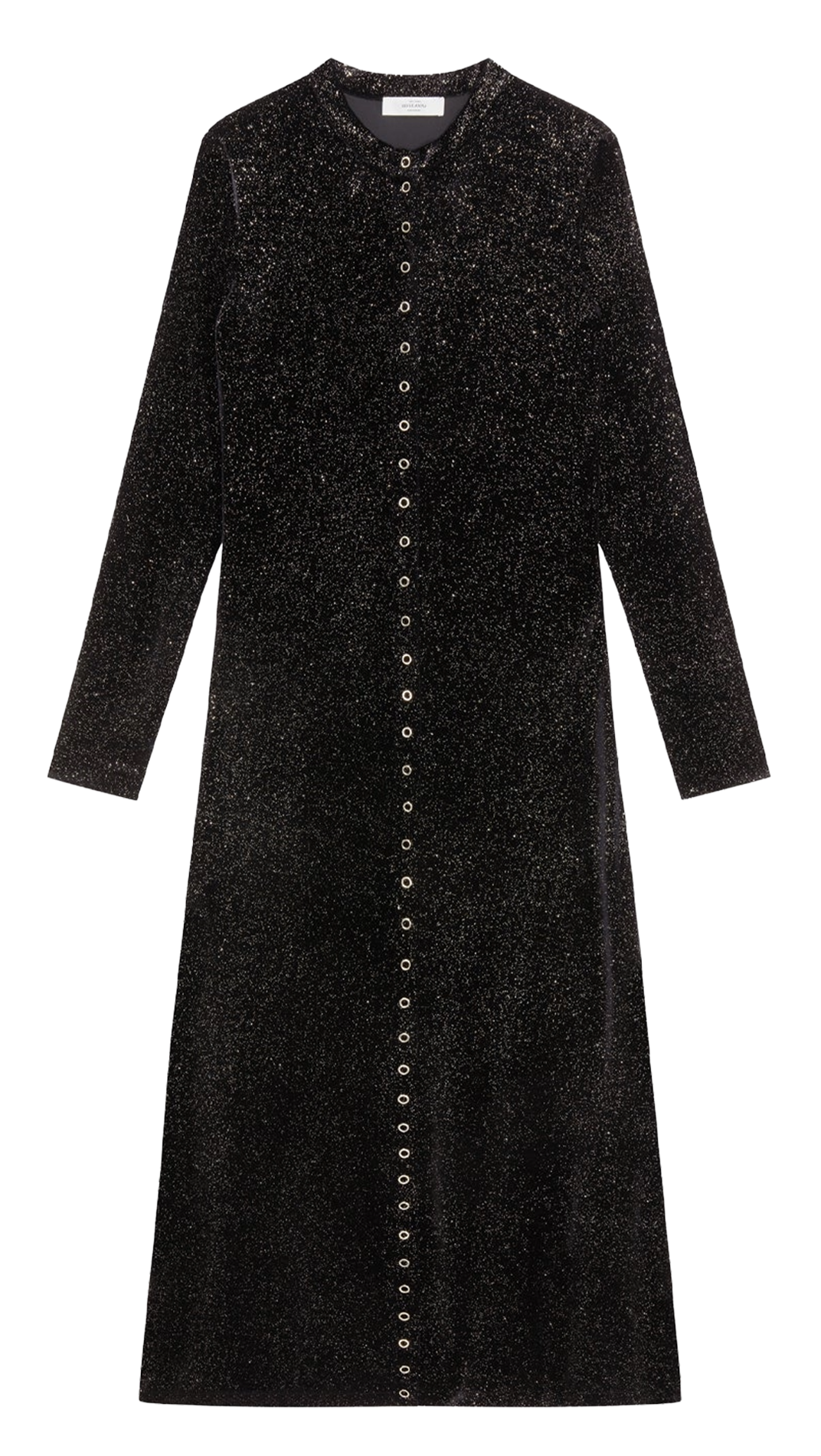 Robe longue col rond pailletée ROSEANNA Noir