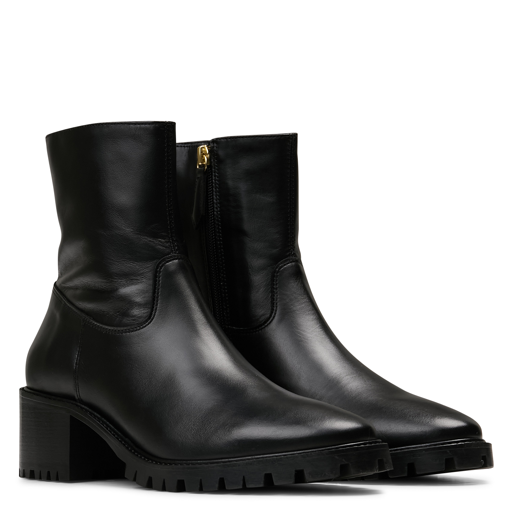 Bottines en cuir velours RIVECOUR Noir