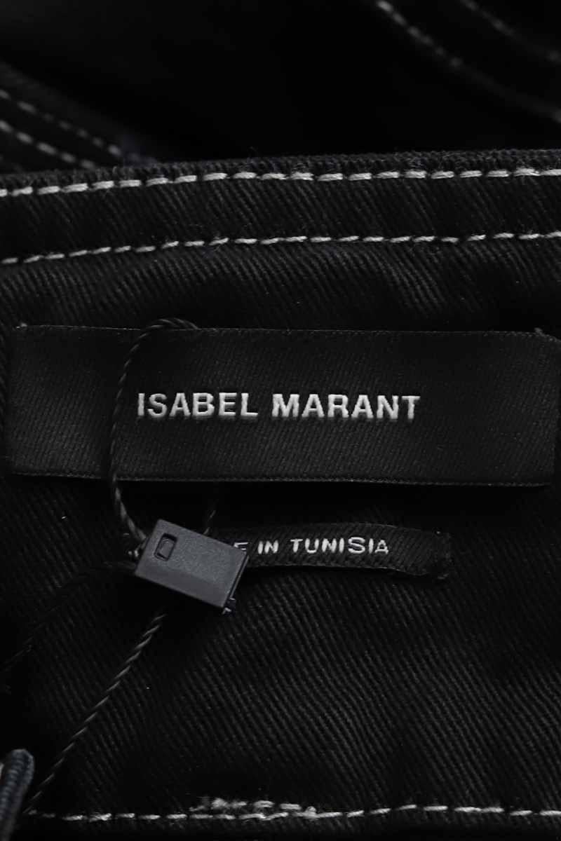 Slim-fit stretch cotton jeans with regular waist ISABEL MARANT - Seconde Main Black