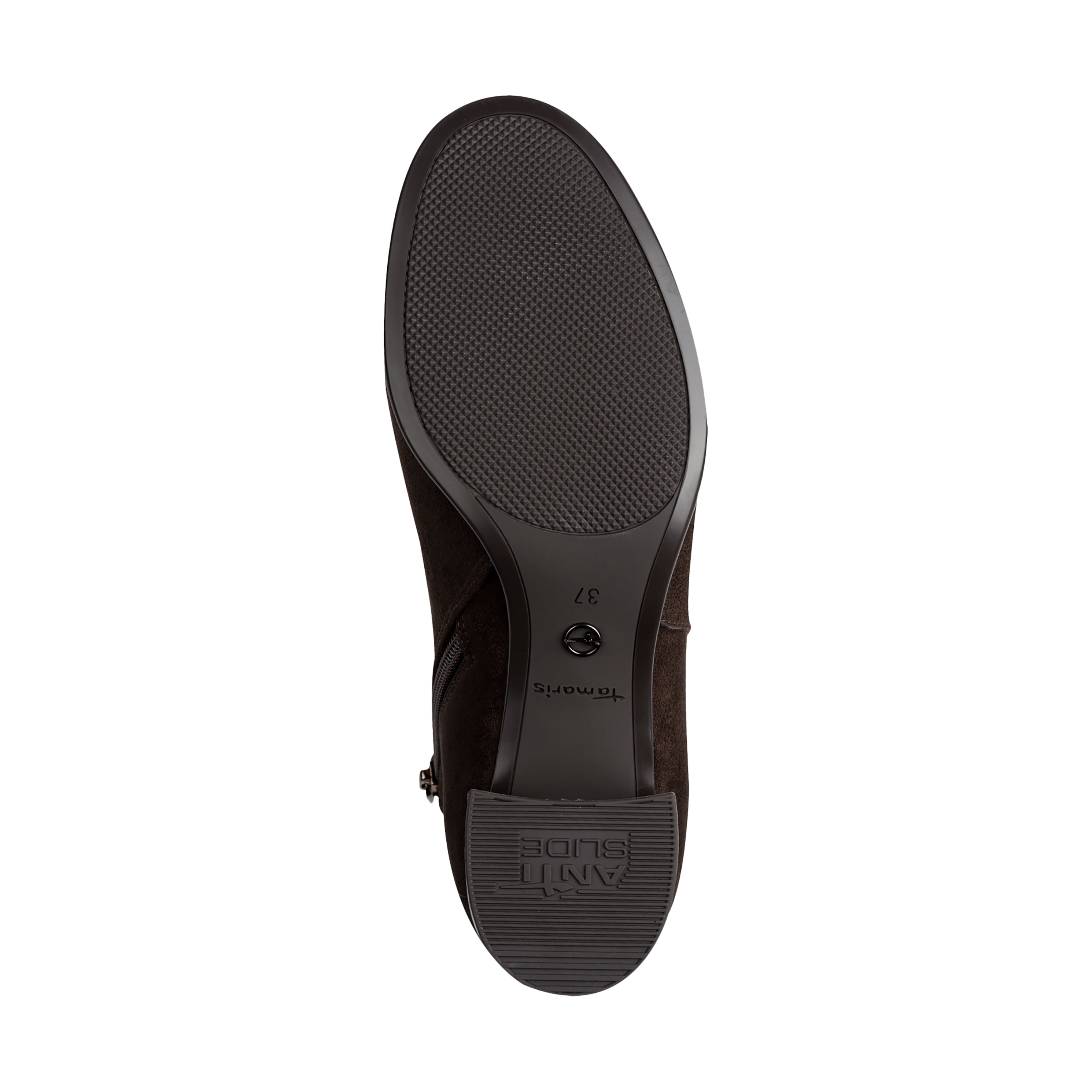 Heeled ankle boots with zipper TAMARIS Brown