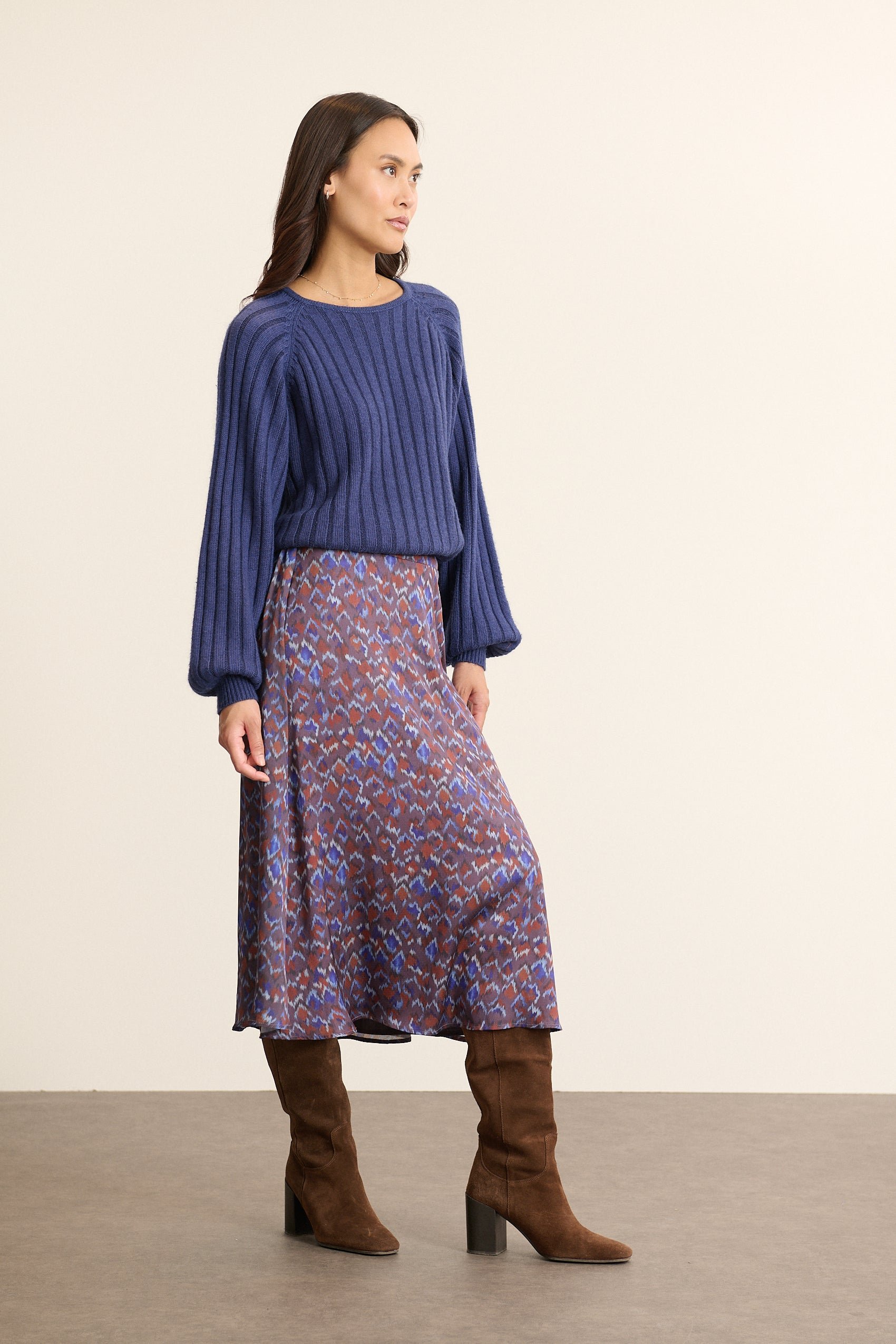 Ribbed knit sweater GARANCE PARIS Blue