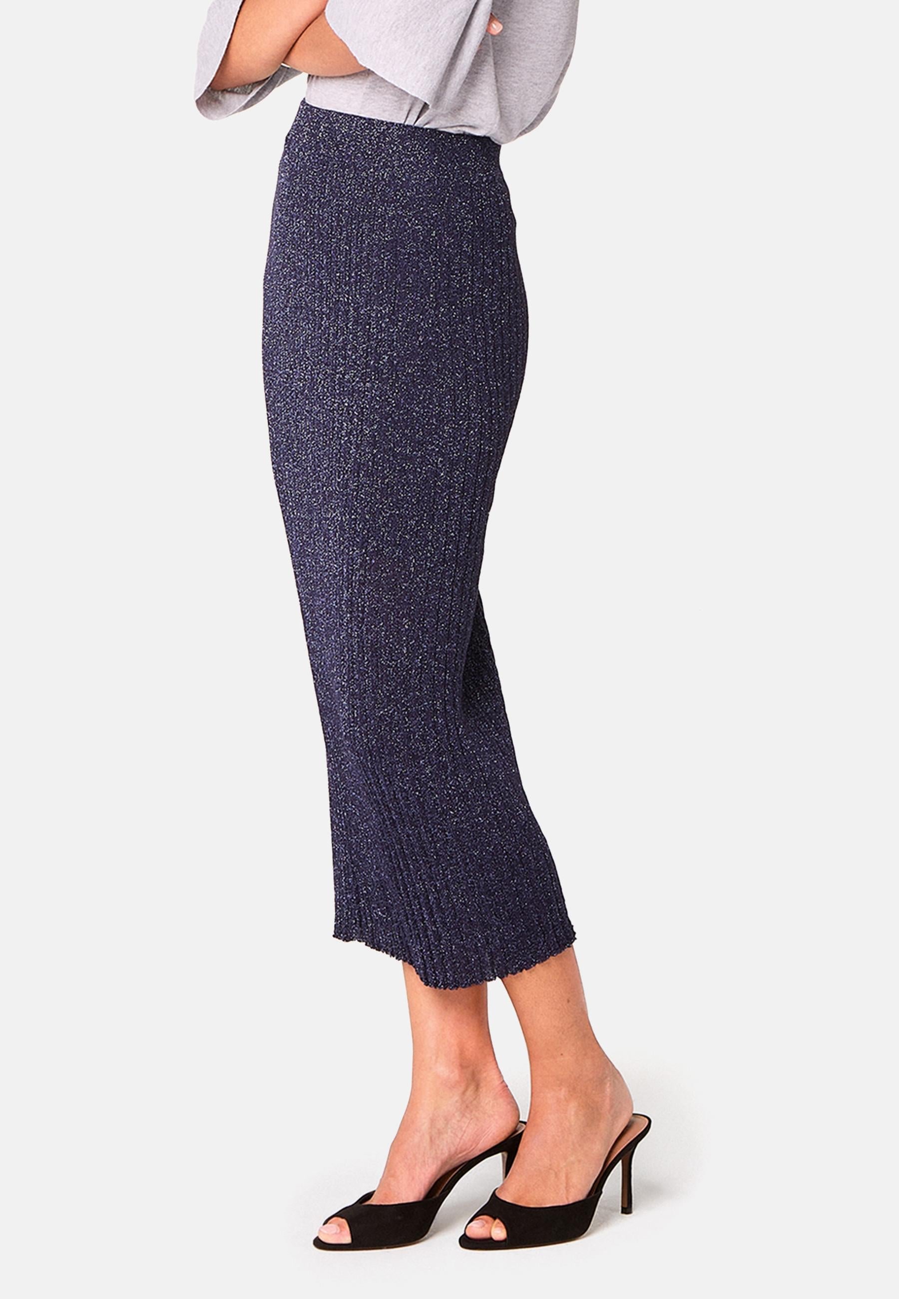 Long knitted lurex skirt RODIER Blue