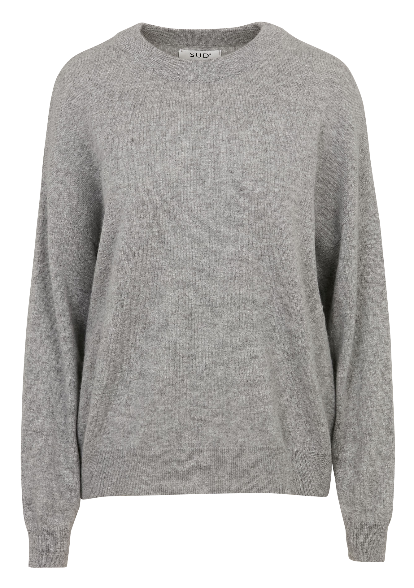 Pull ample col rond en cachemire SUD EXPRESS Gris