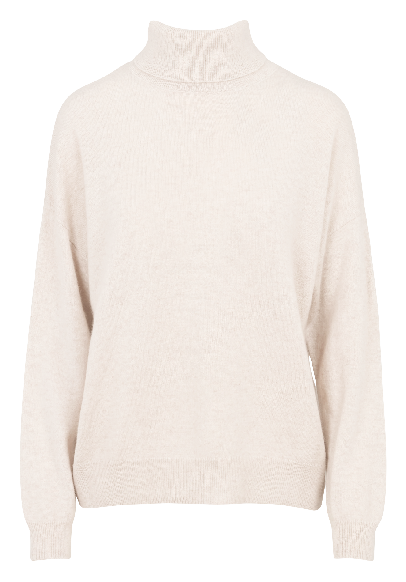 Pull oversize col roulé en cachemire SUD EXPRESS Beige