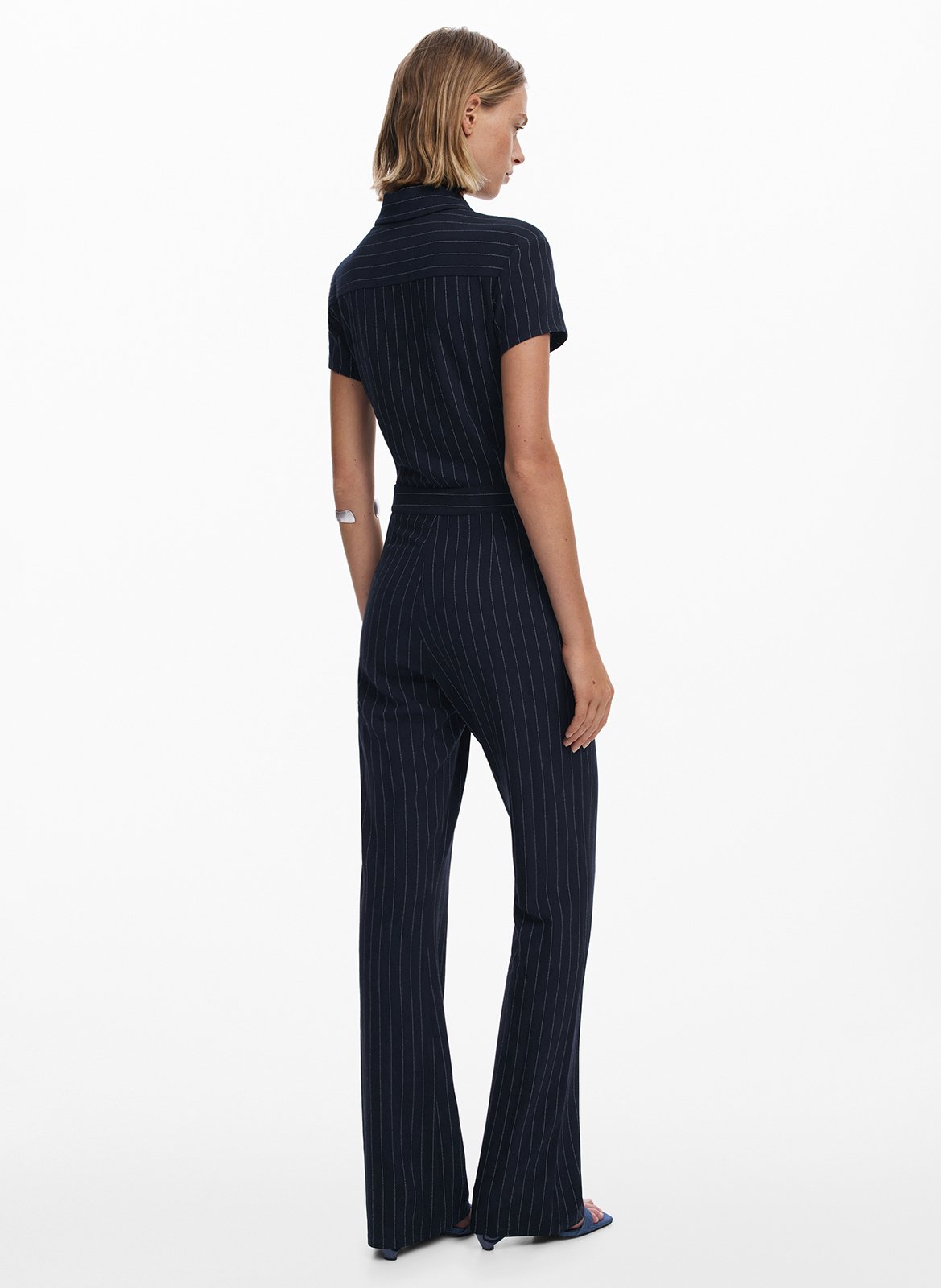 Combinaison col classique rayée DESIGUAL Bleu