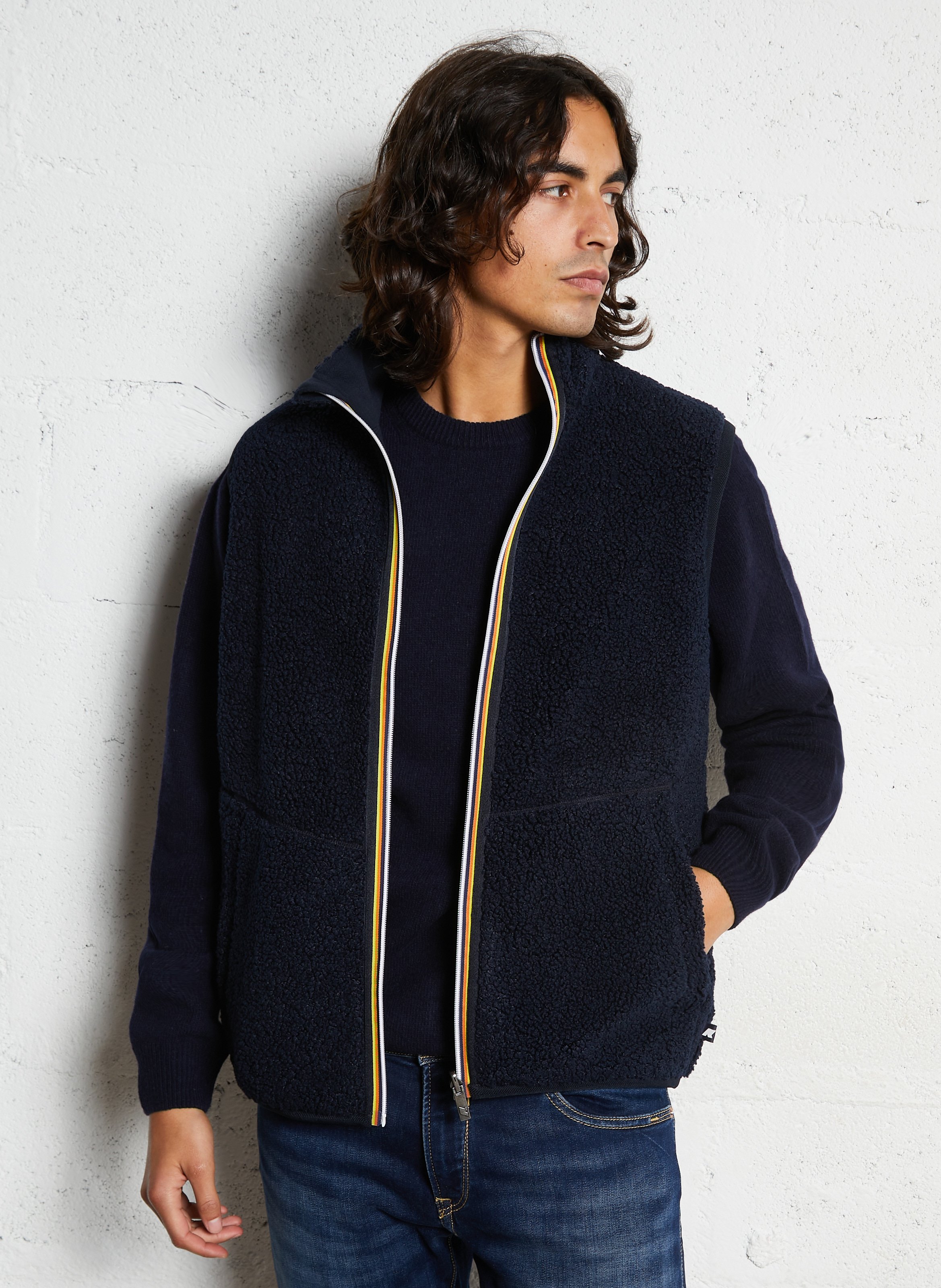 Gilet droit en sherpa K-WAY