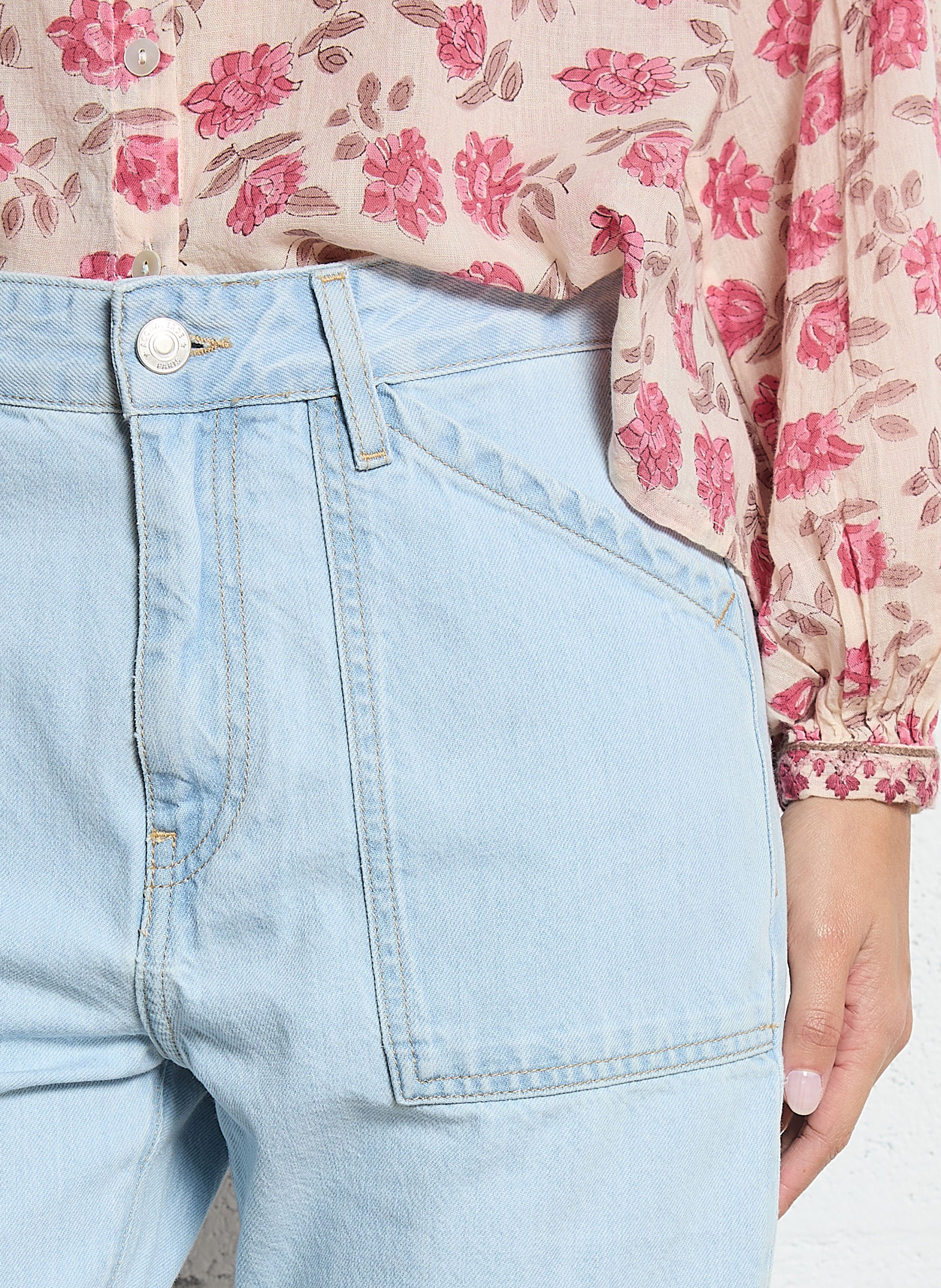 Katoenen jeans met rechte pijp ACQUAVERDE Blauw