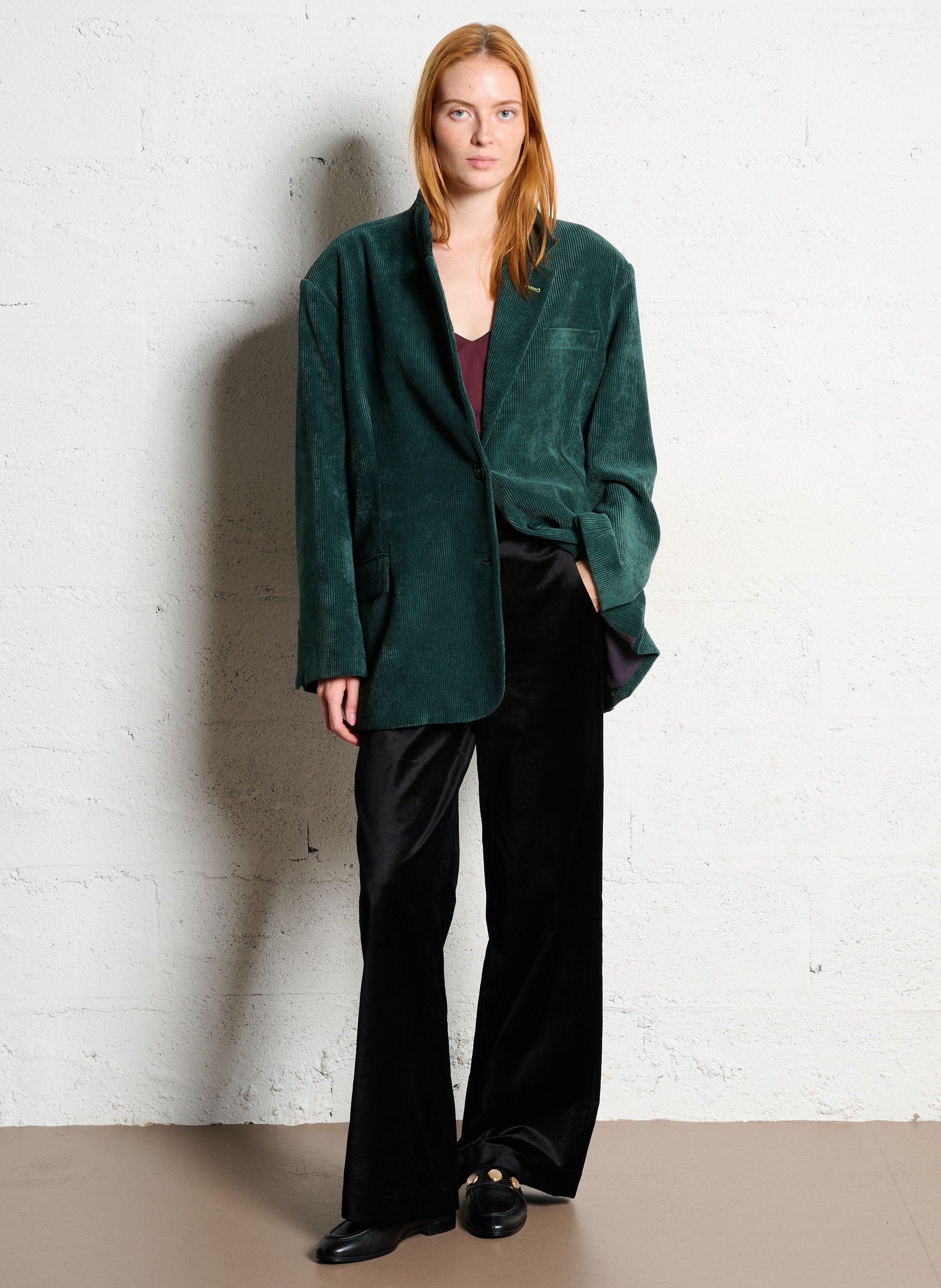 Veste tailleur oversize en velours côtelé IMPERIAL Vert