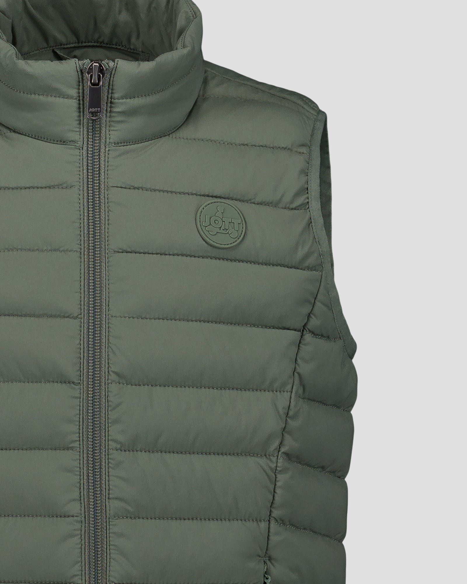 Stretch sleeveless children's down vest Soan JOTT Green