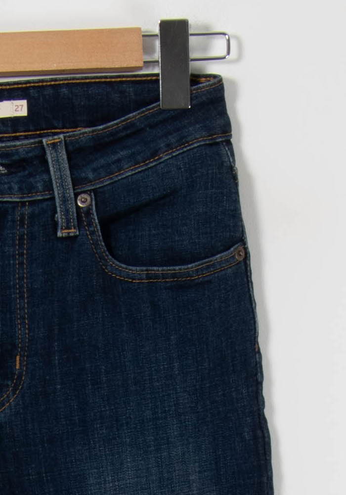 Cropped slim jeans with studs LEVI'S - Seconde main Blue