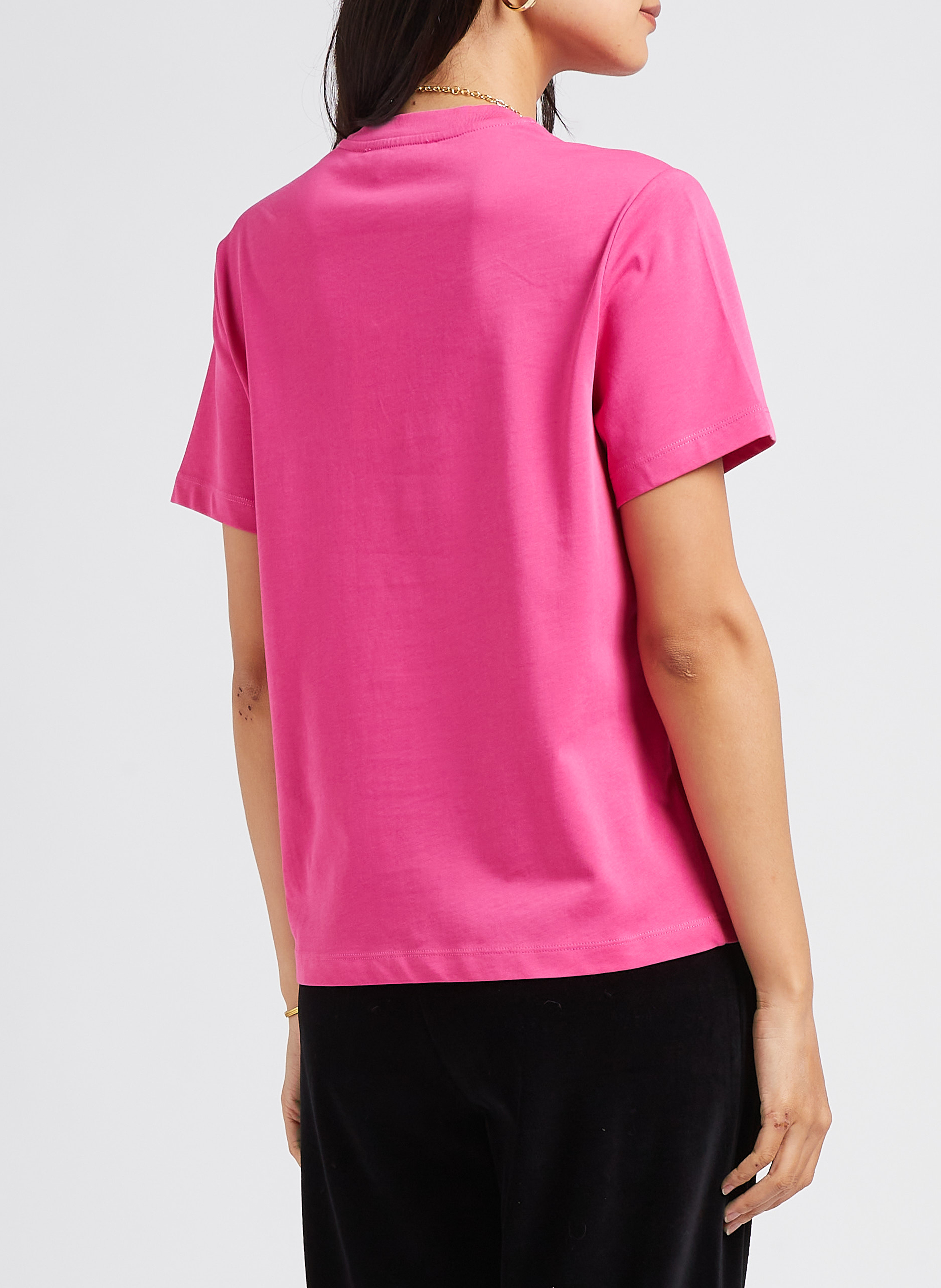 Tee-shirt col rond en coton SONIA RYKIEL Rose