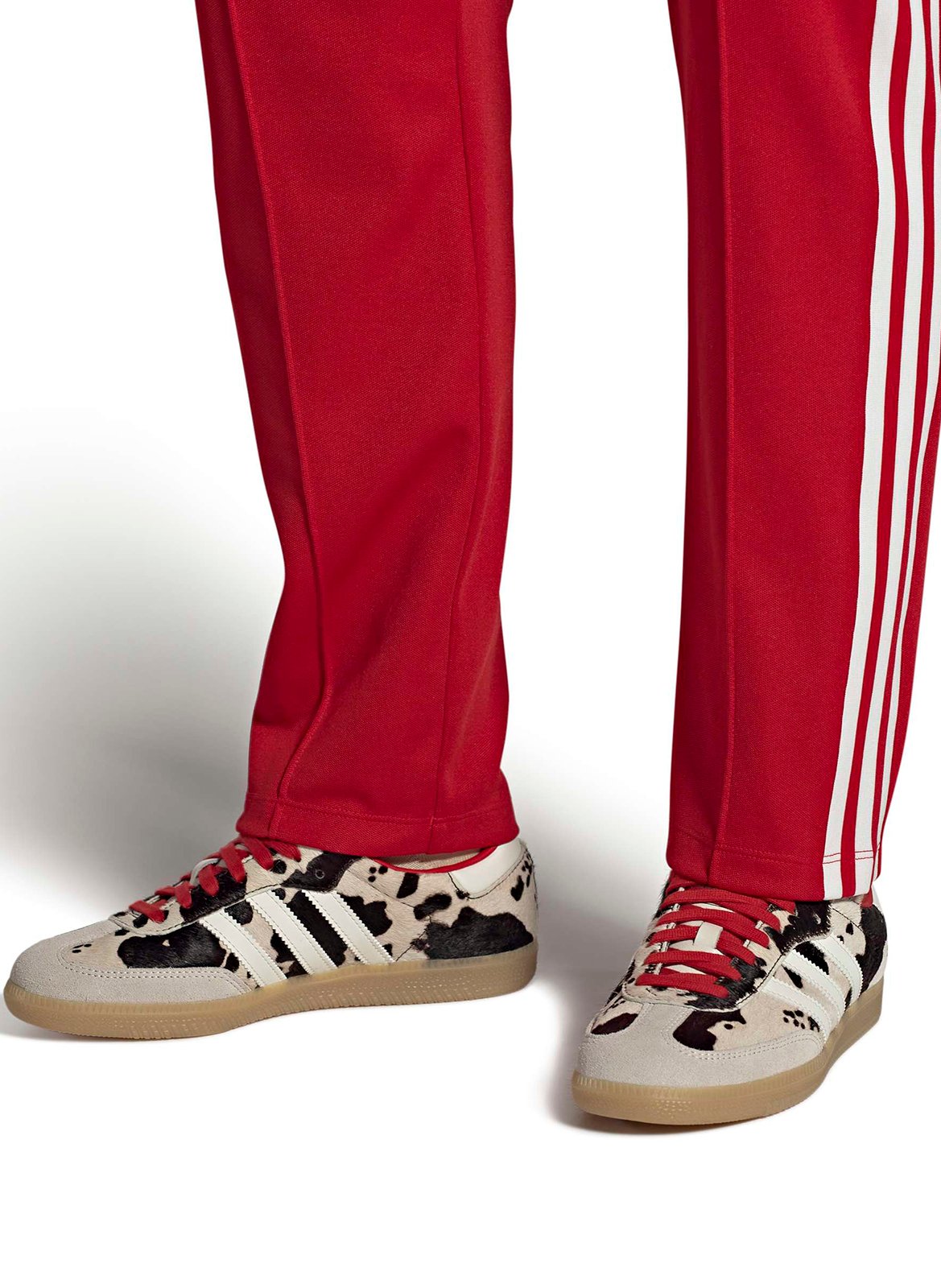 Baskets van leer met print ADIDAS Bruin