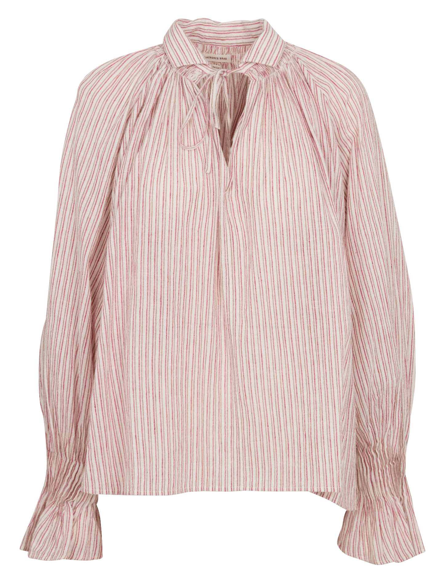 Bluse mit Henley-Ausschnitt aus Baumwoll-Mix LAURENCE BRAS Beige