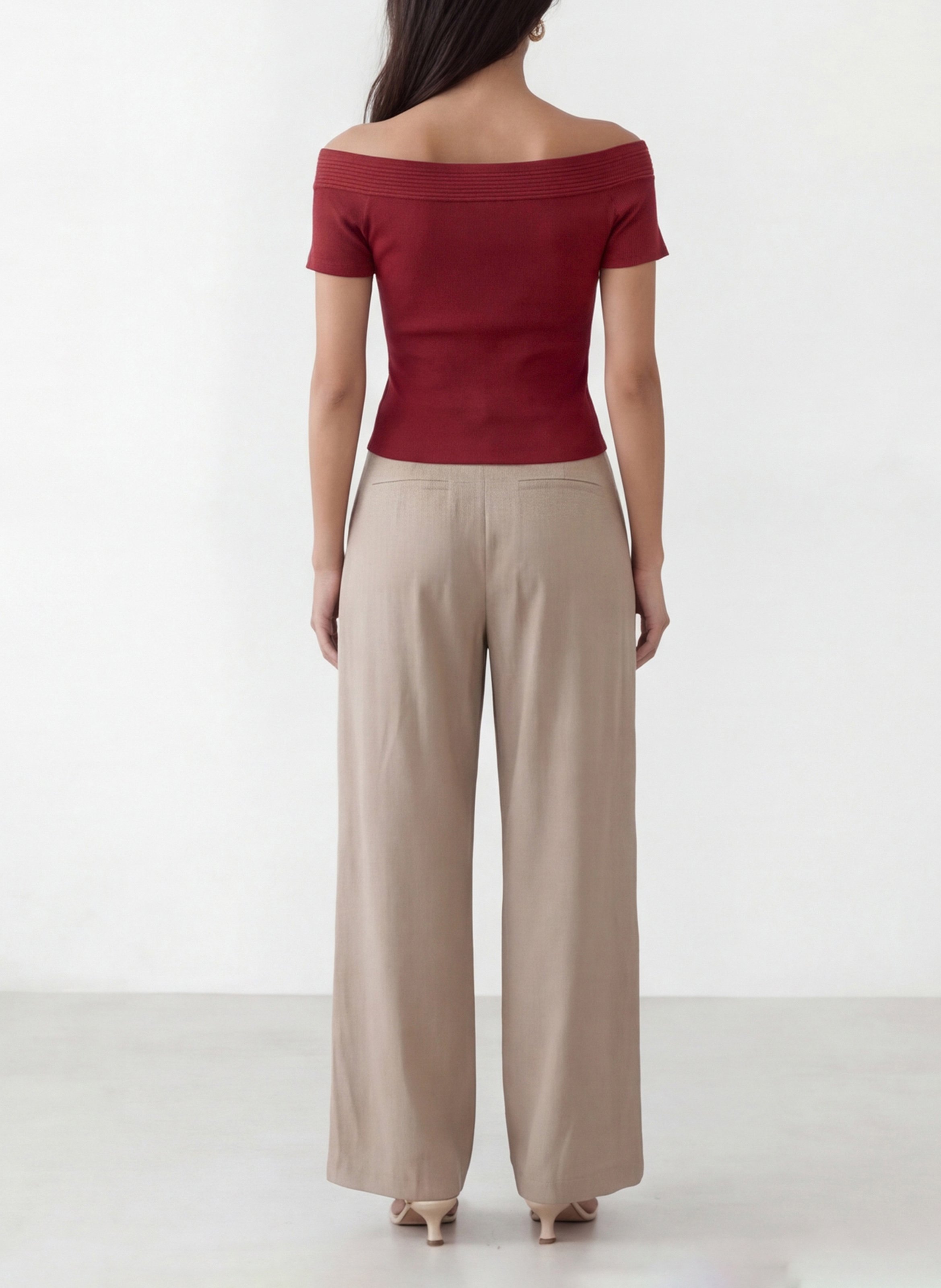 Oberteil mit Bootsausschnitt, tailliert KOOKAI Orange