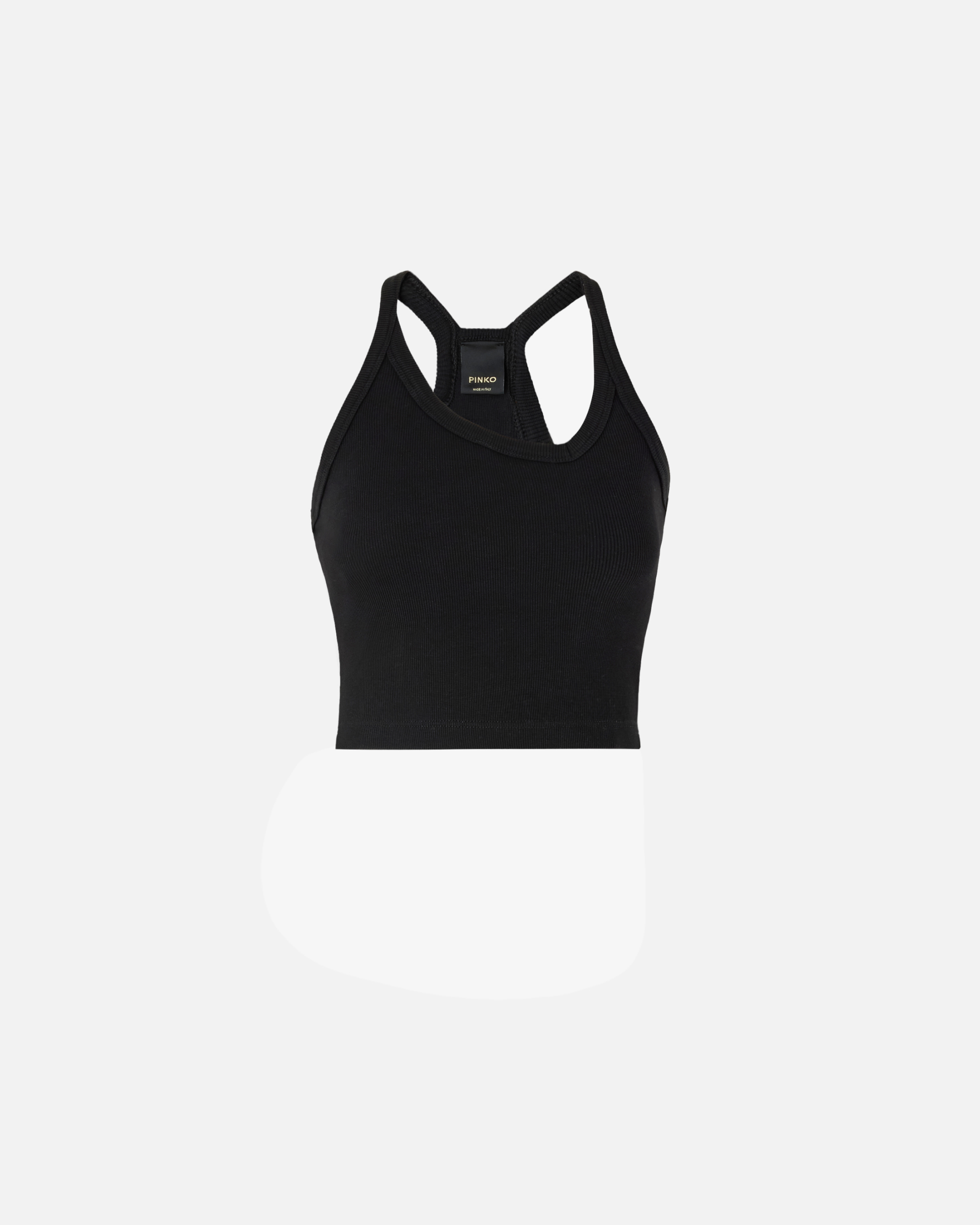 Débardeur cropped à encolure asymétrique PINKO Noir