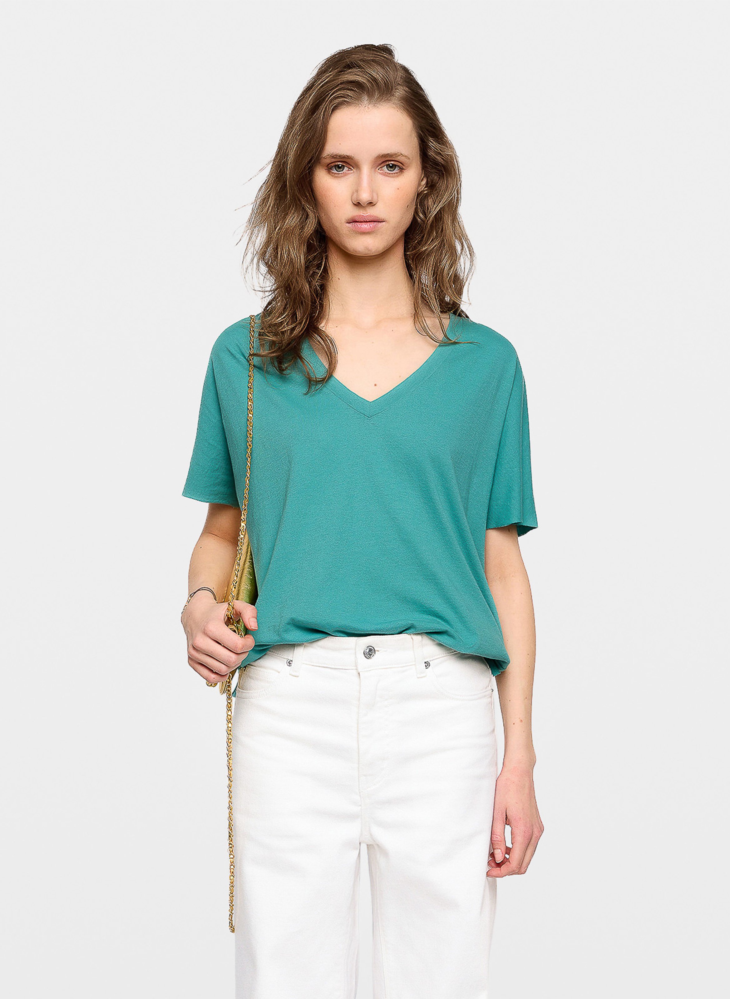 Tee-shirt col V en coton bio ZADIG&VOLTAIRE