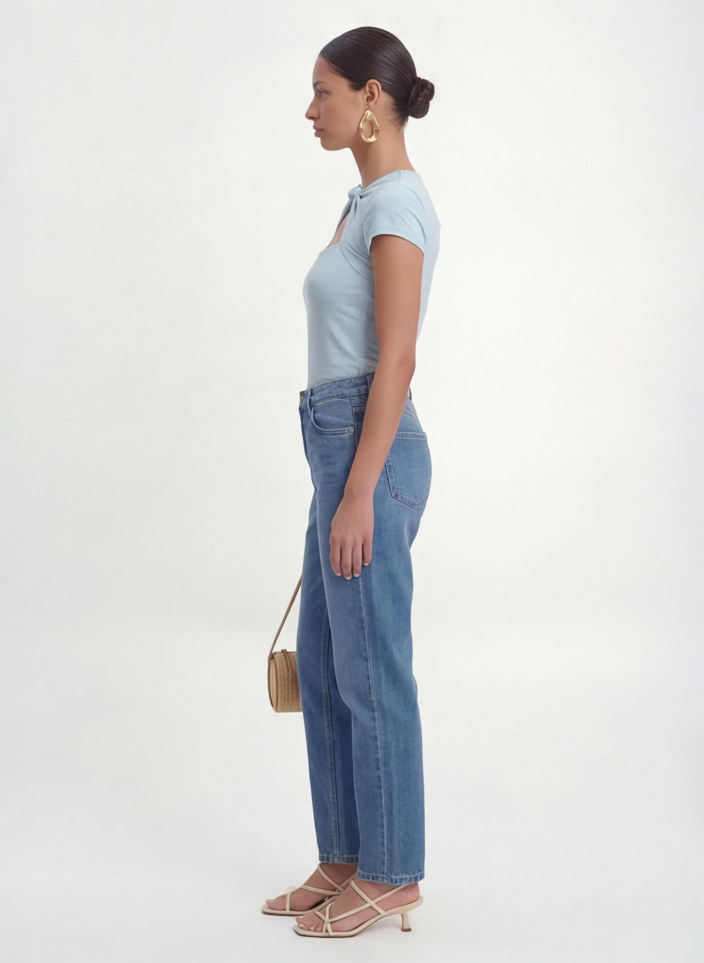 Effen top met lange mouwen en ronde hals KOOKAI Groen