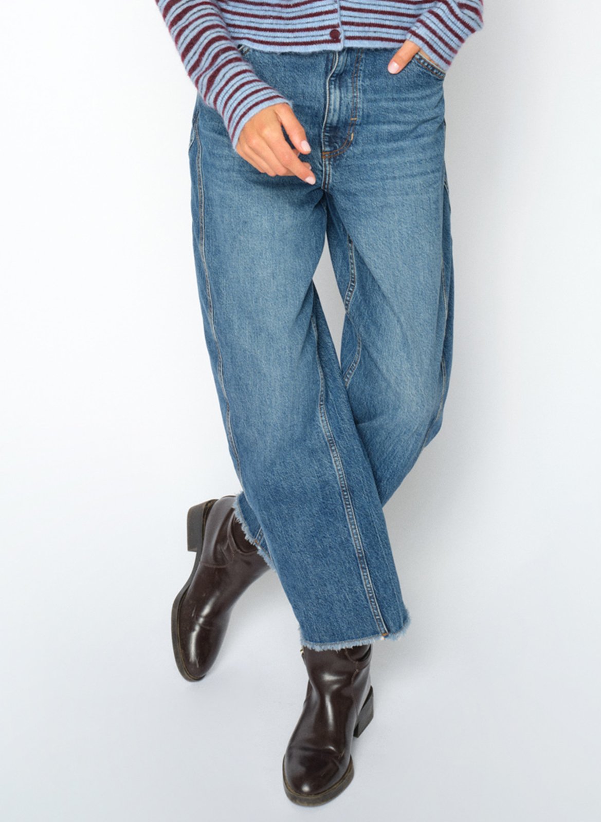 Jeans in katoenmix MOS MOSH Blauw