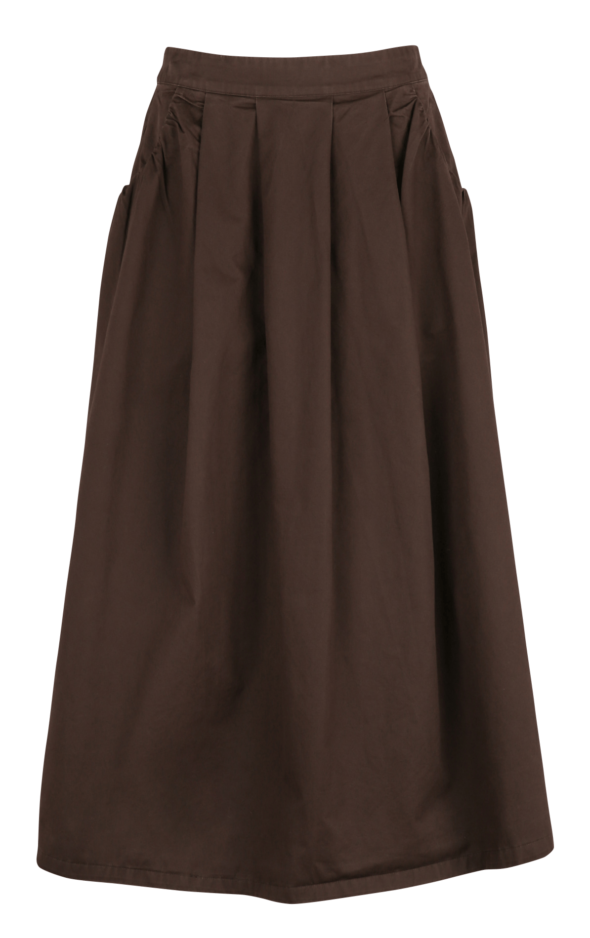 Flared cotton midi skirt JC SOPHIE Brown