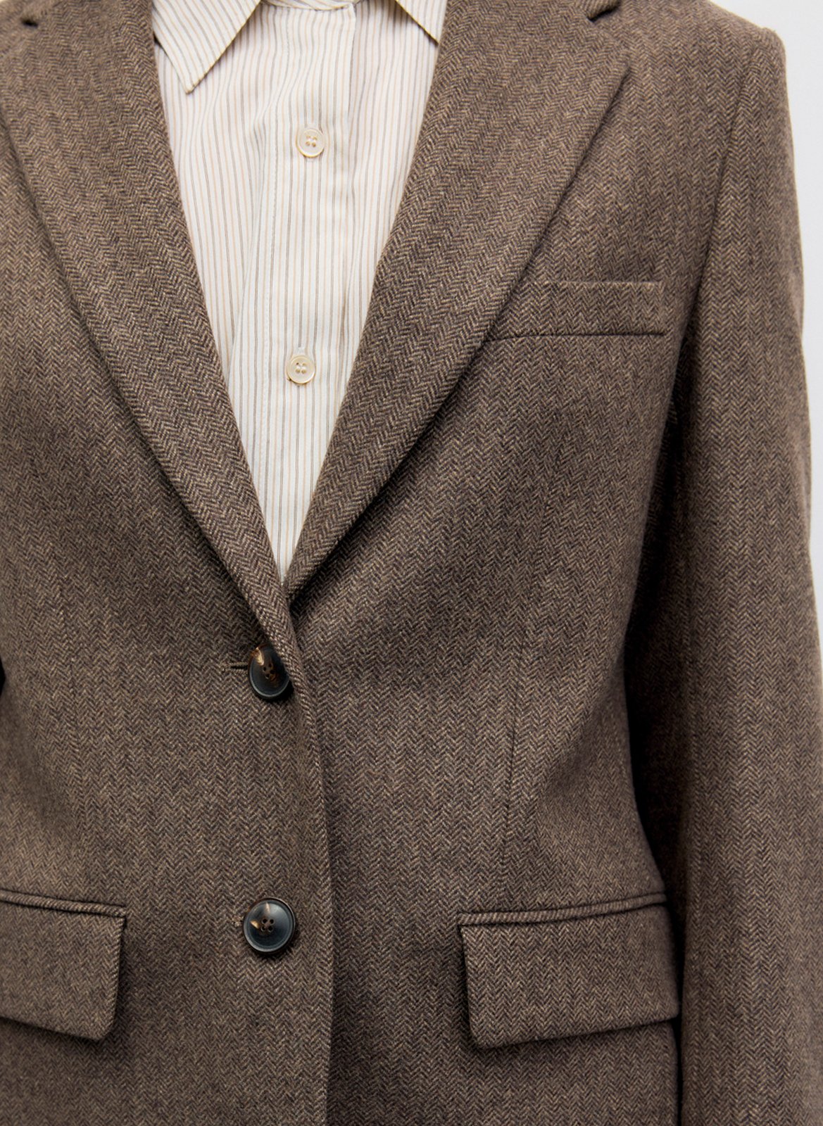 Wool-blend jacket with tailored collar GERARD DAREL Brown