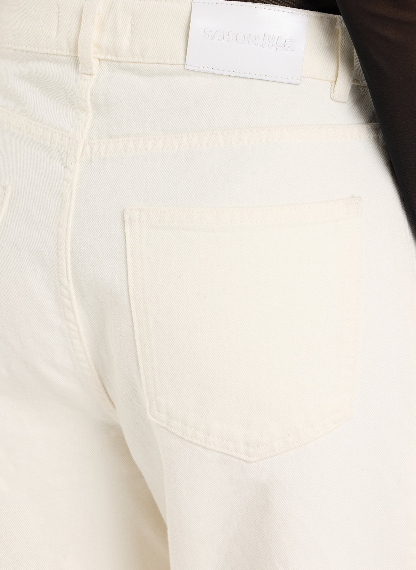 Wide-leg cerry cotton jeans SAISON 1865 White